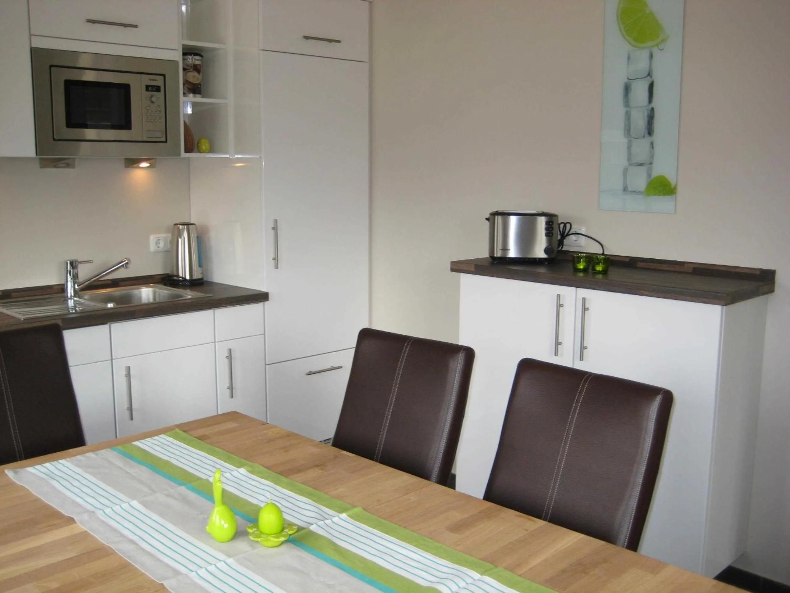 Kitchen or kitchenette in Appartementhaus Westwind