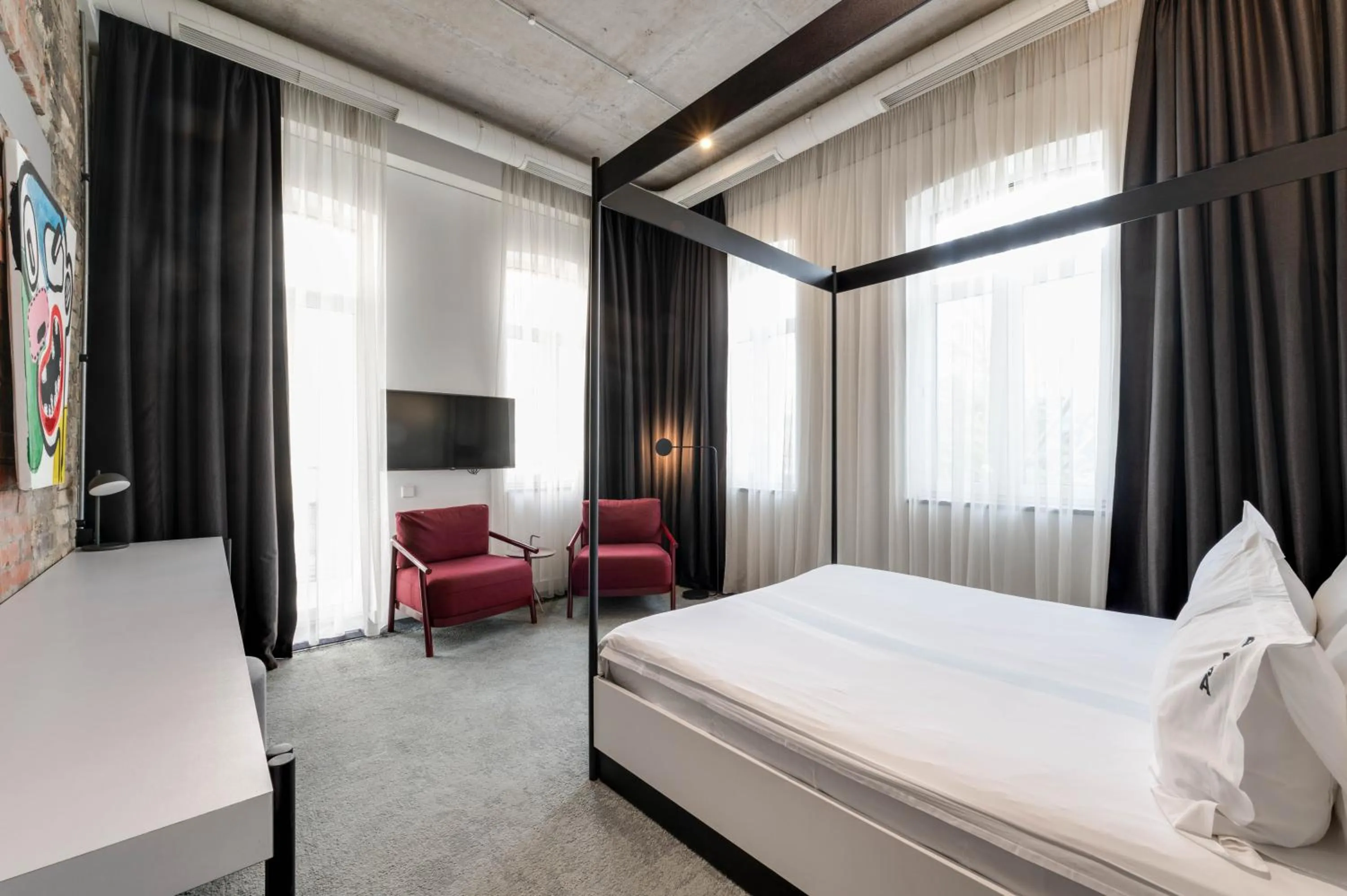 Bed in BURSA Hotel Kyiv