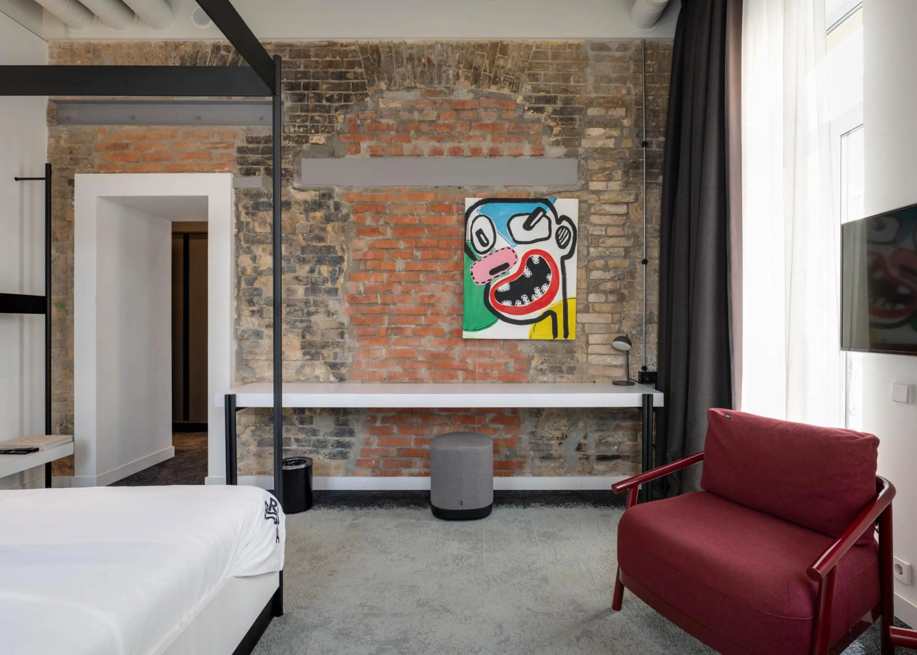 Decorative detail, Bed in BURSA Hotel Kyiv