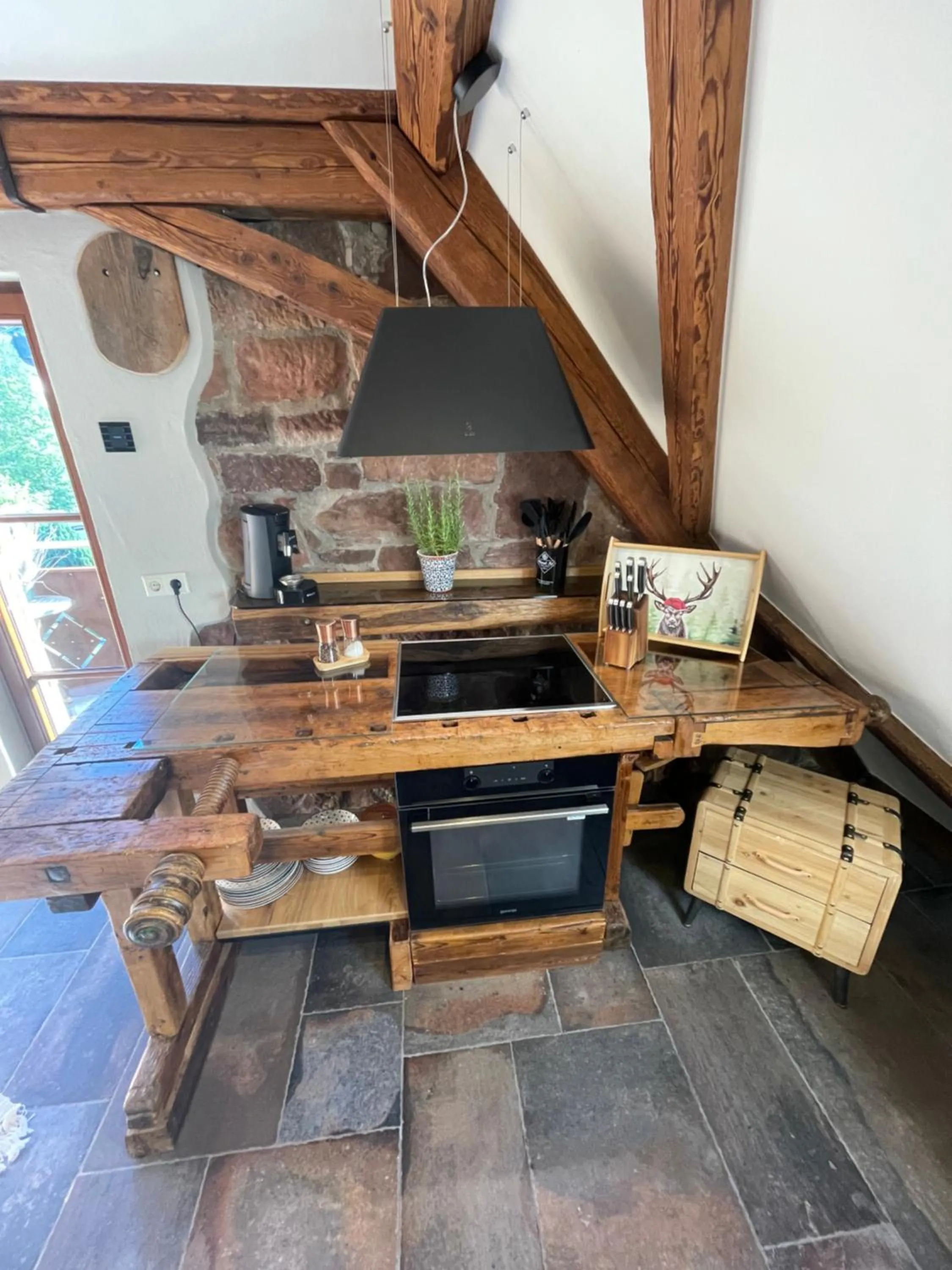kitchen in Muggel Apartments