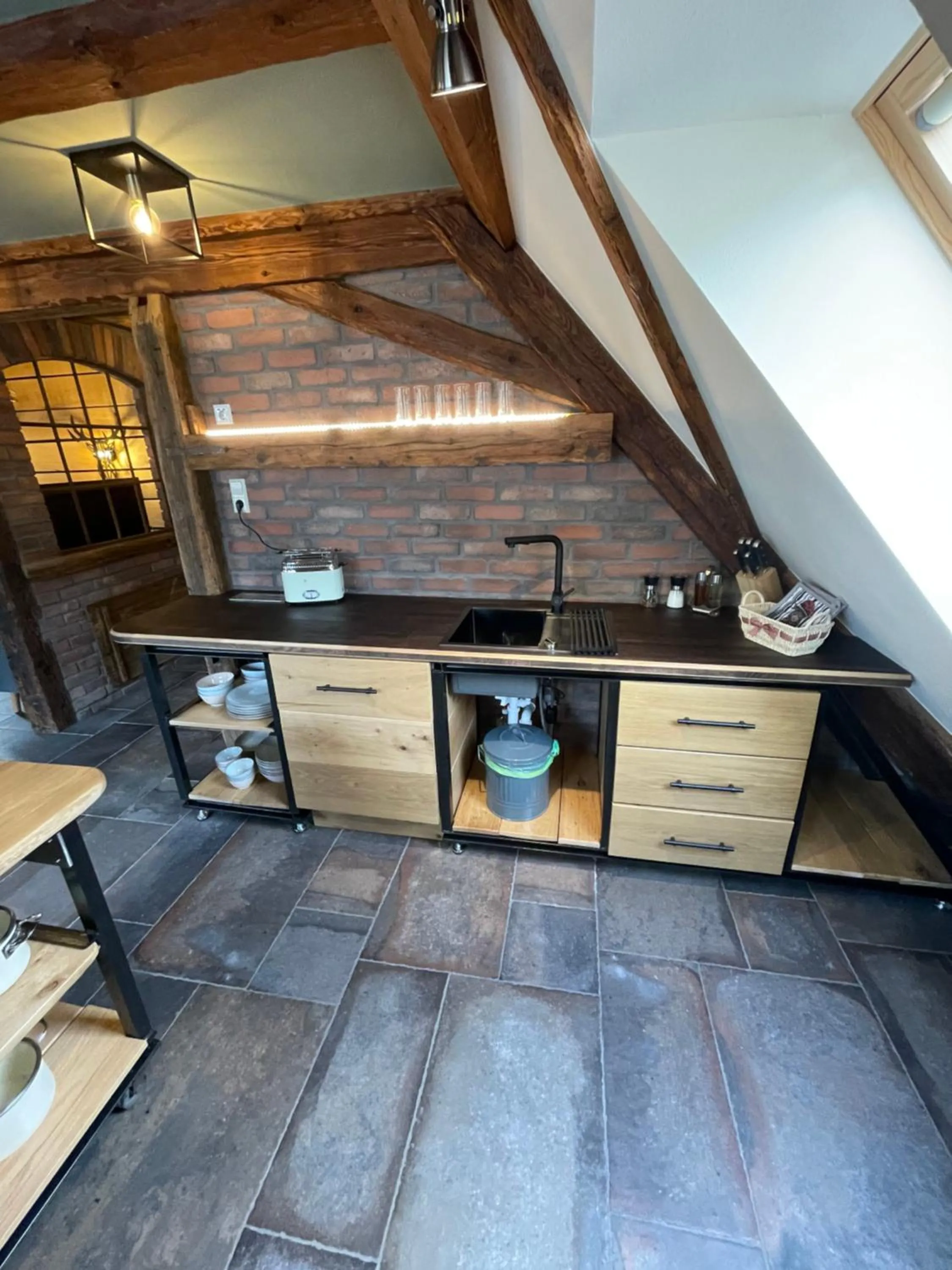 Kitchen or kitchenette in Muggel Apartments