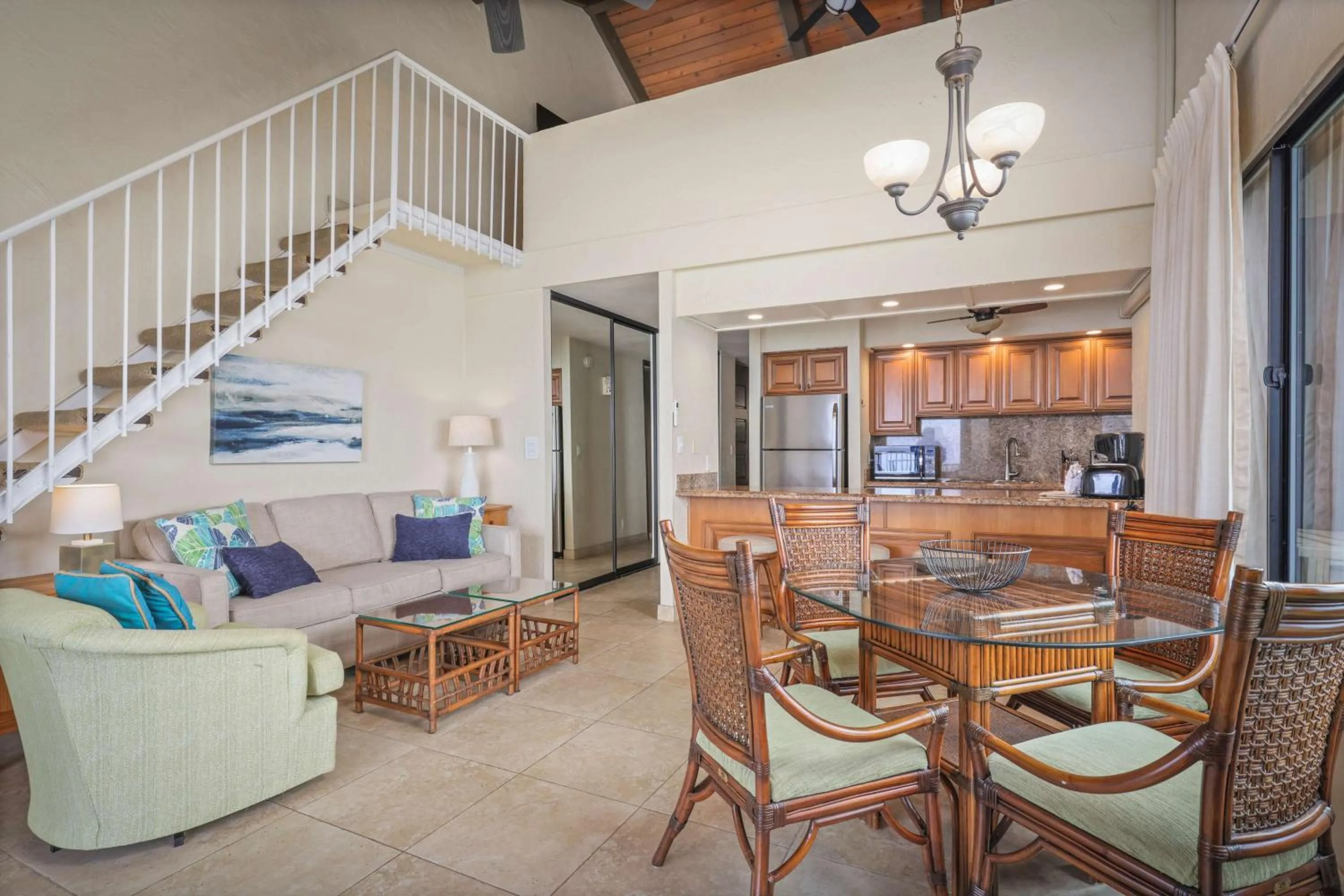 Kitchen or kitchenette in Aston at Papakea Resort