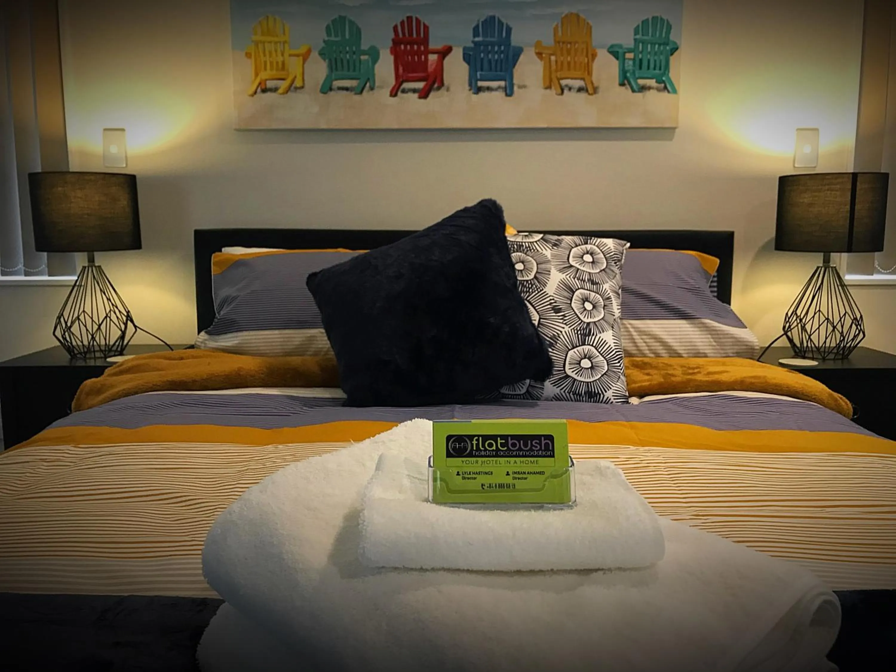 Bed in Flat Bush Holiday Accommodation