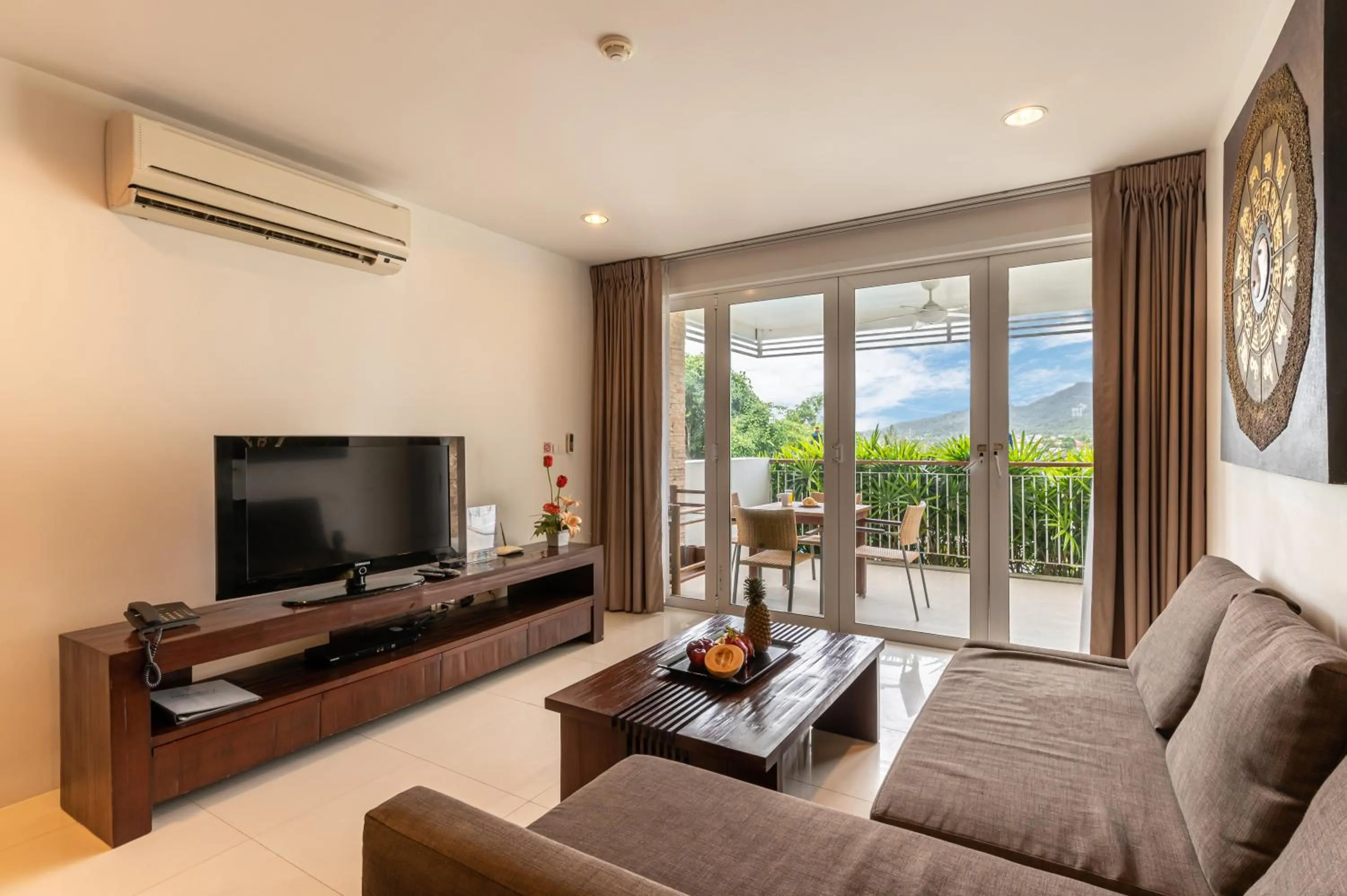 Living room in The Park Surin Serviced Apartments by RESAVA