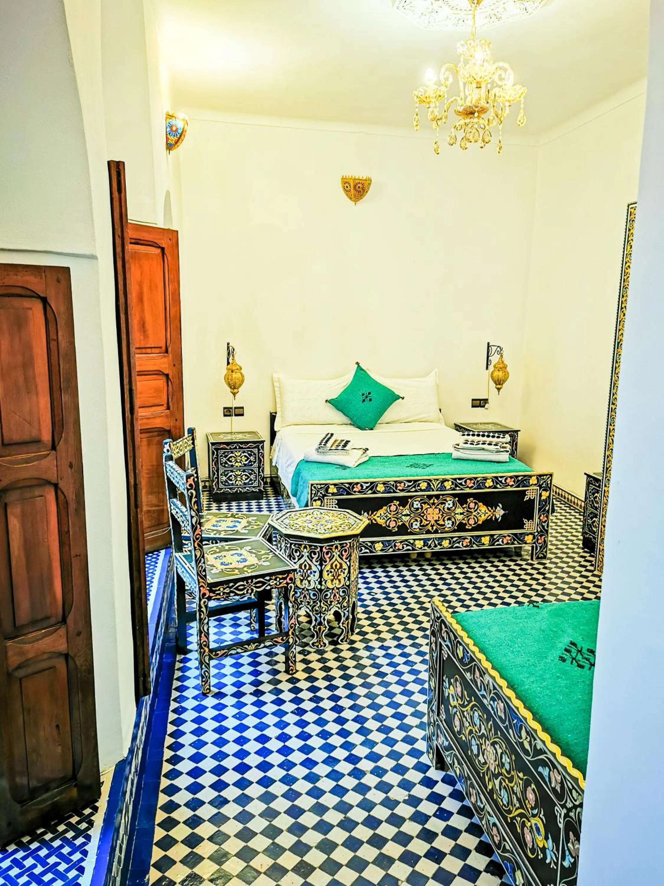 Bed in Riad Farah
