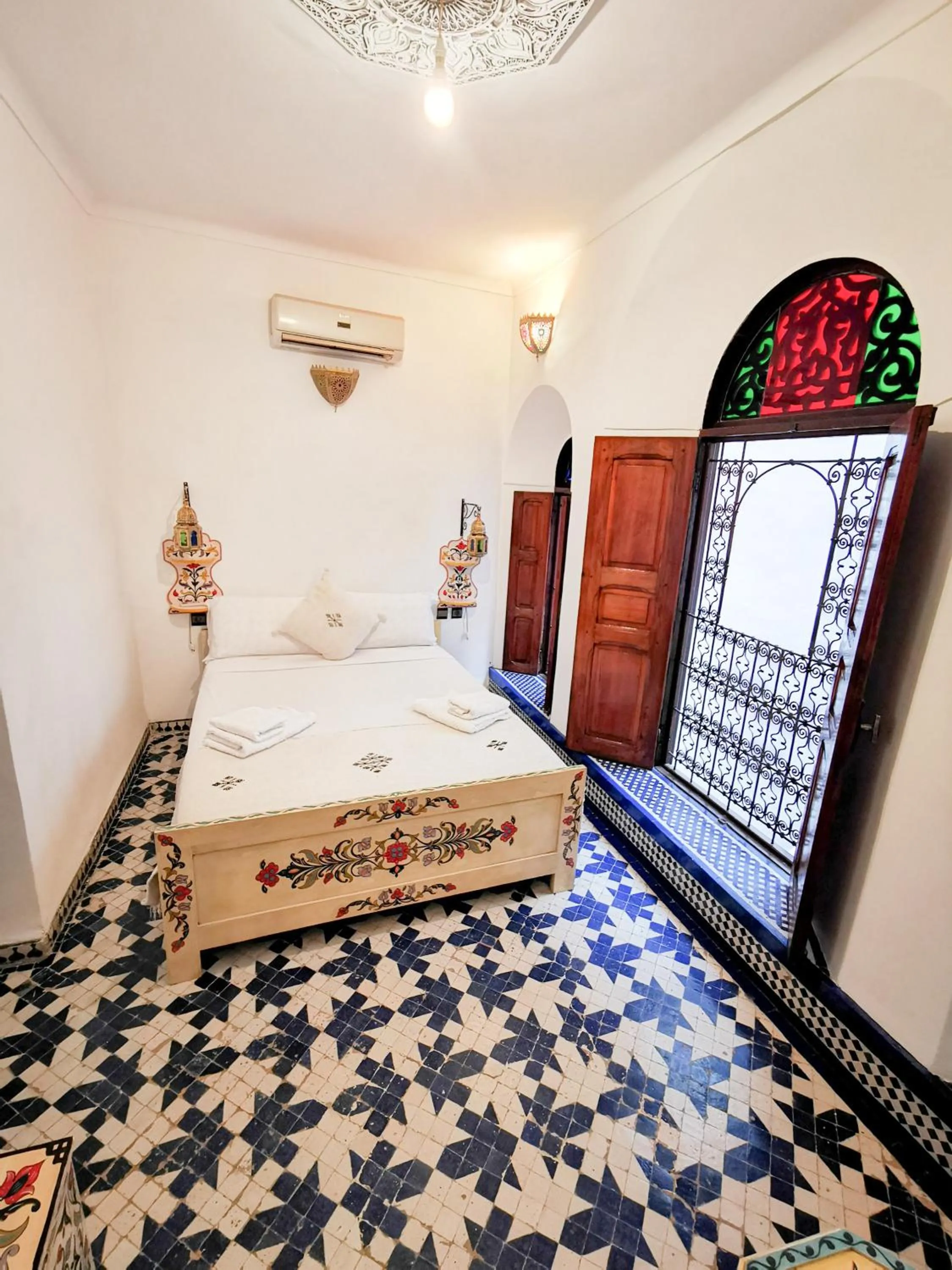 Bed in Riad Farah