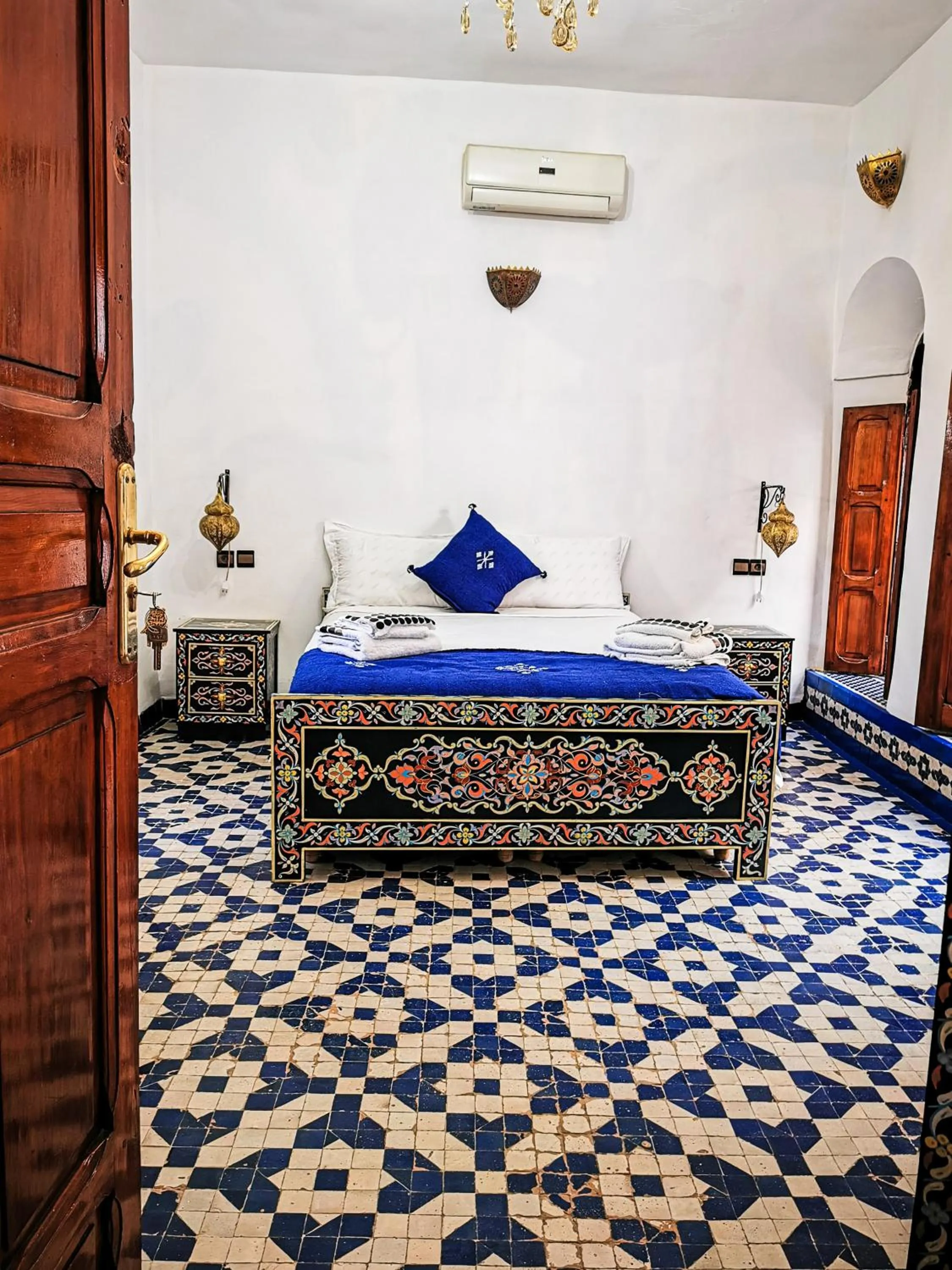 Bed in Riad Farah