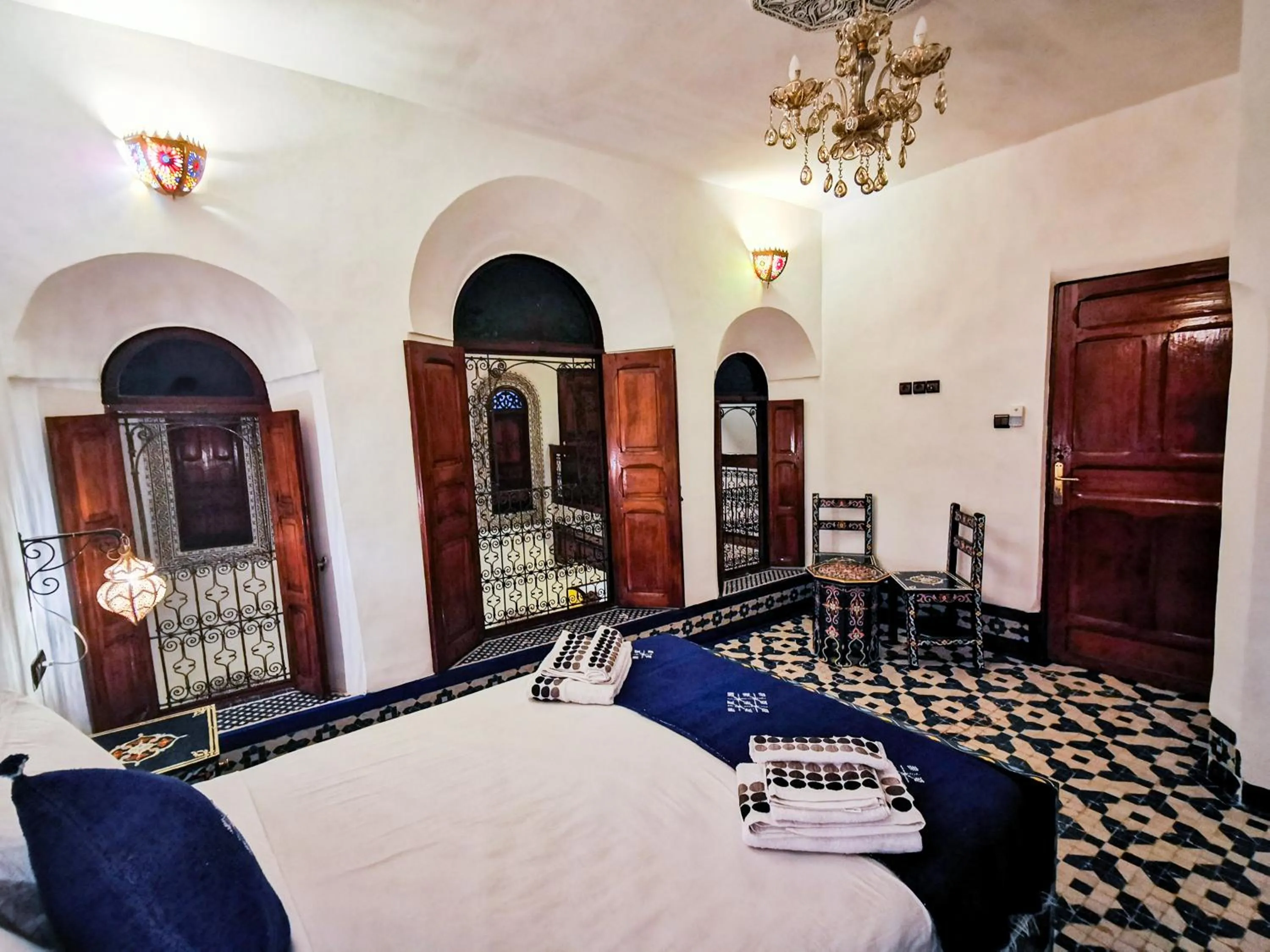 Bed in Riad Farah