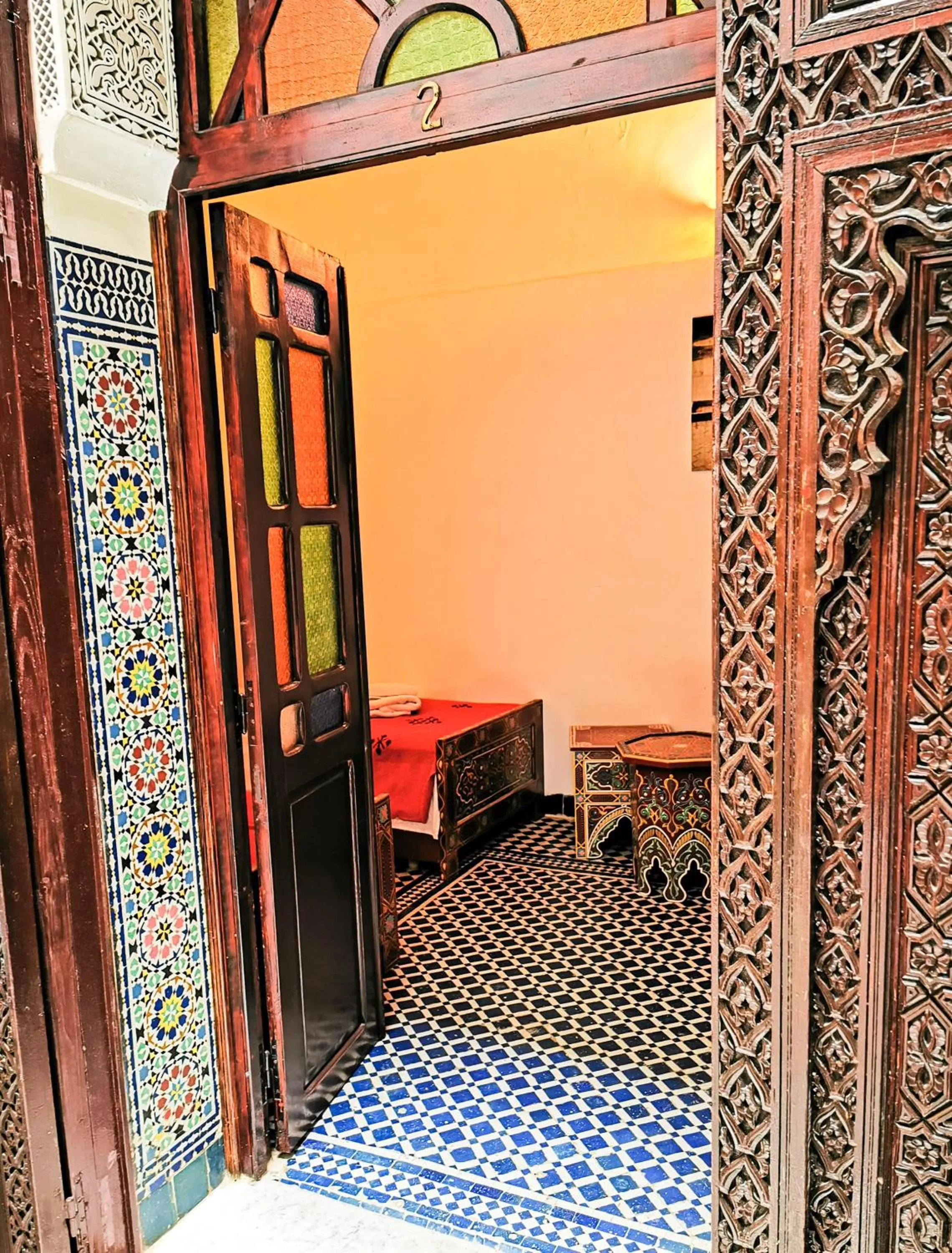 Bed in Riad Farah