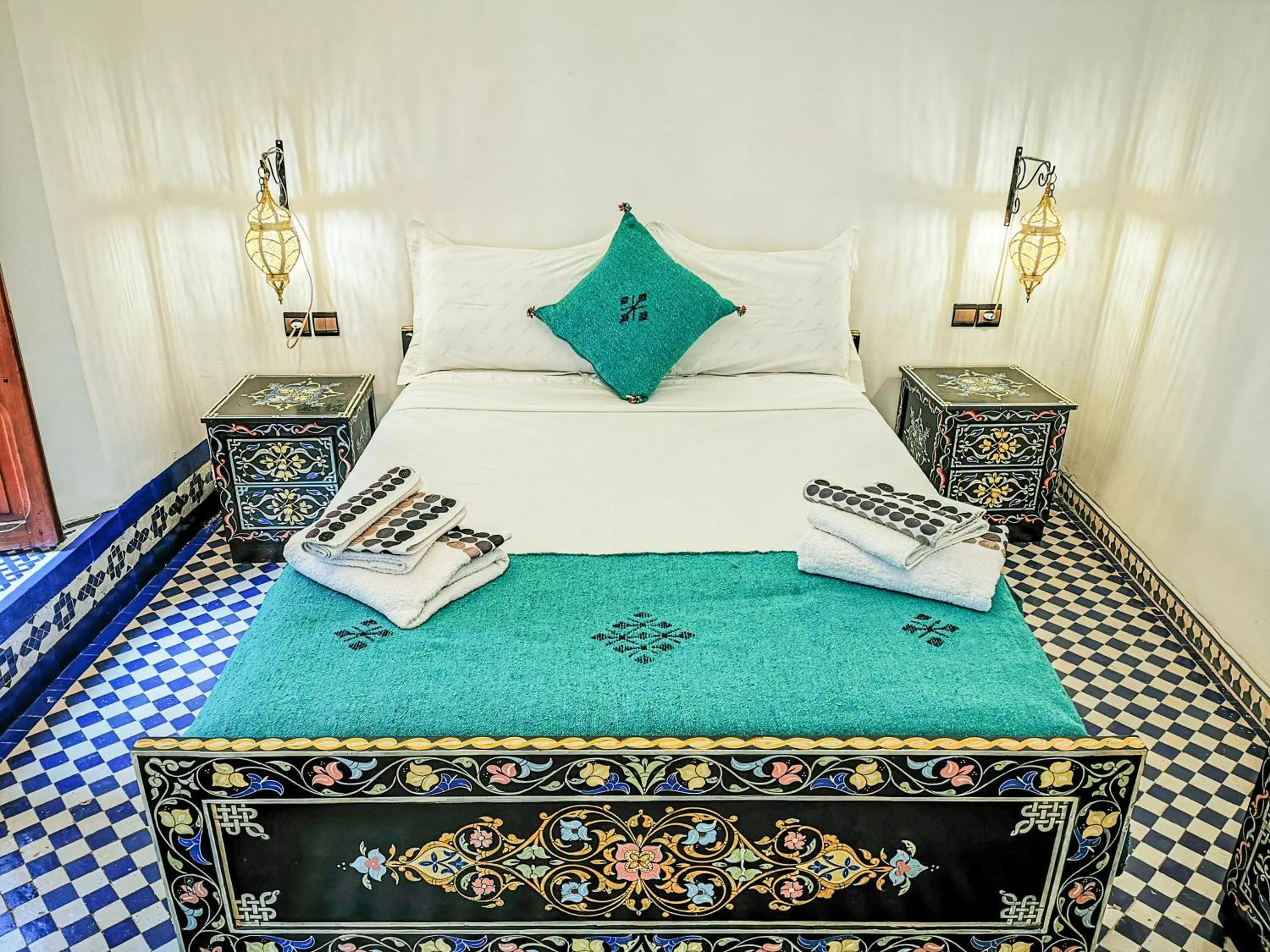 Bed in Riad Farah