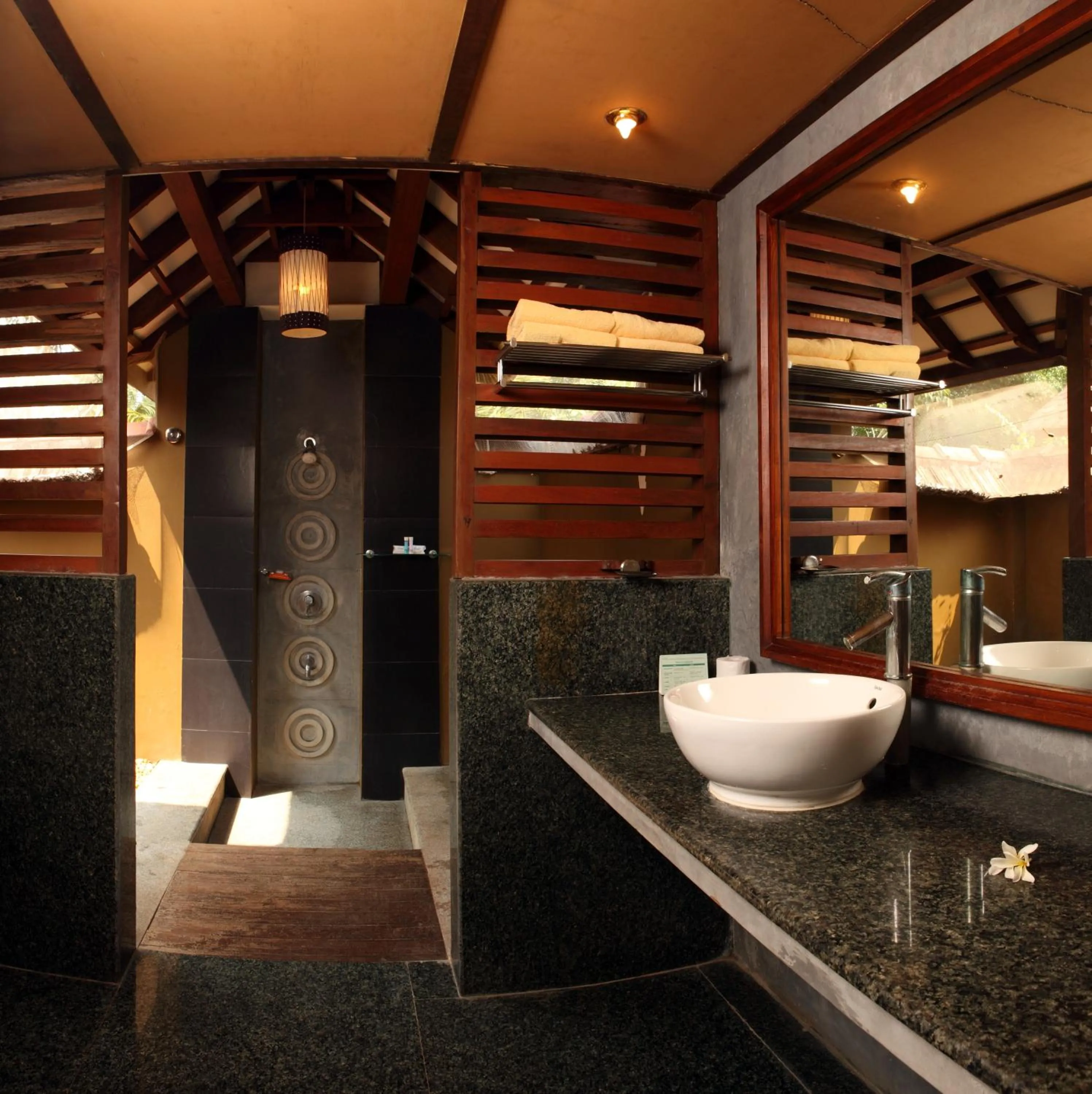 Bathroom in Poovar Island Resort