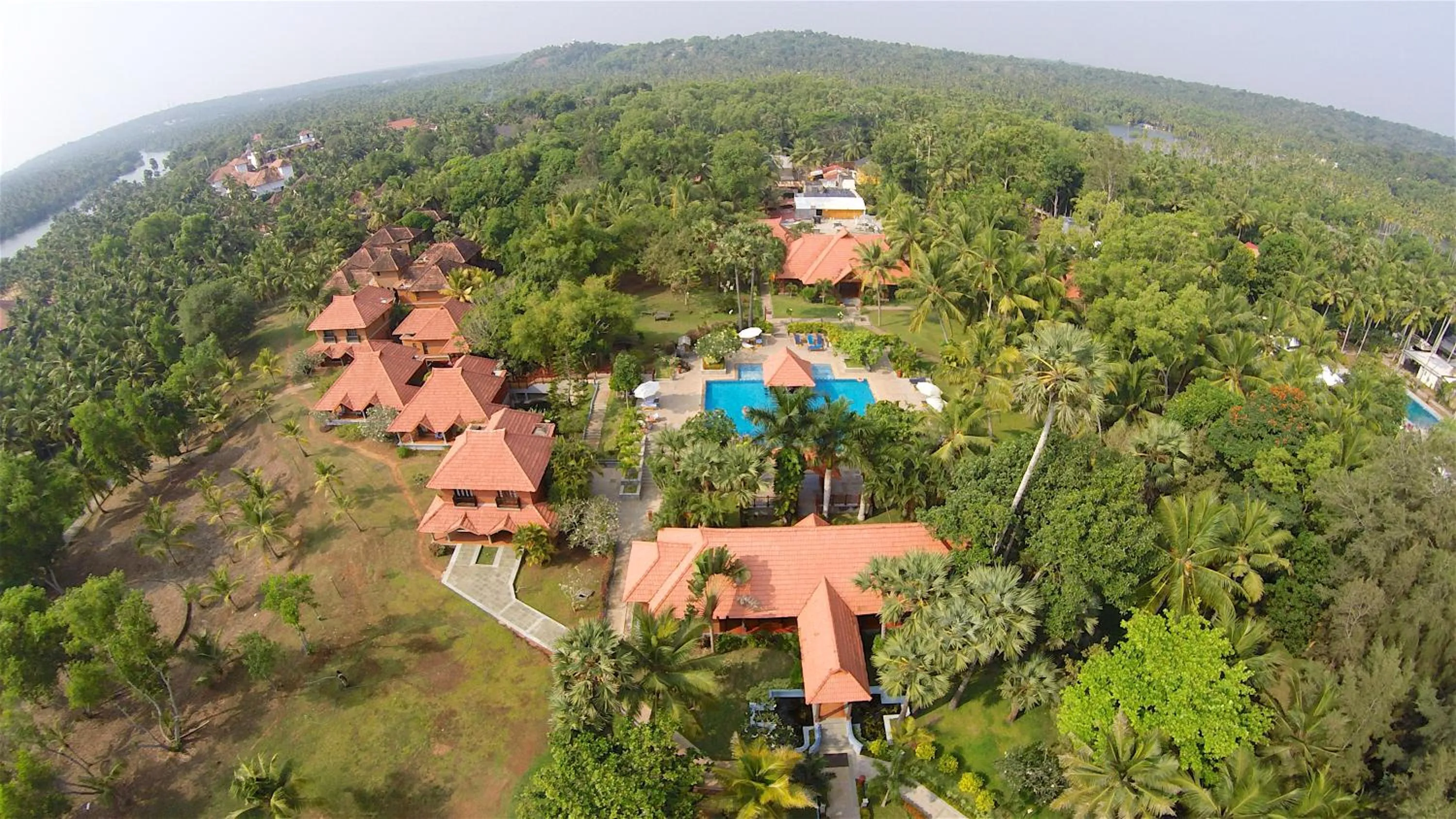 Bird's eye view in Poovar Island Resort
