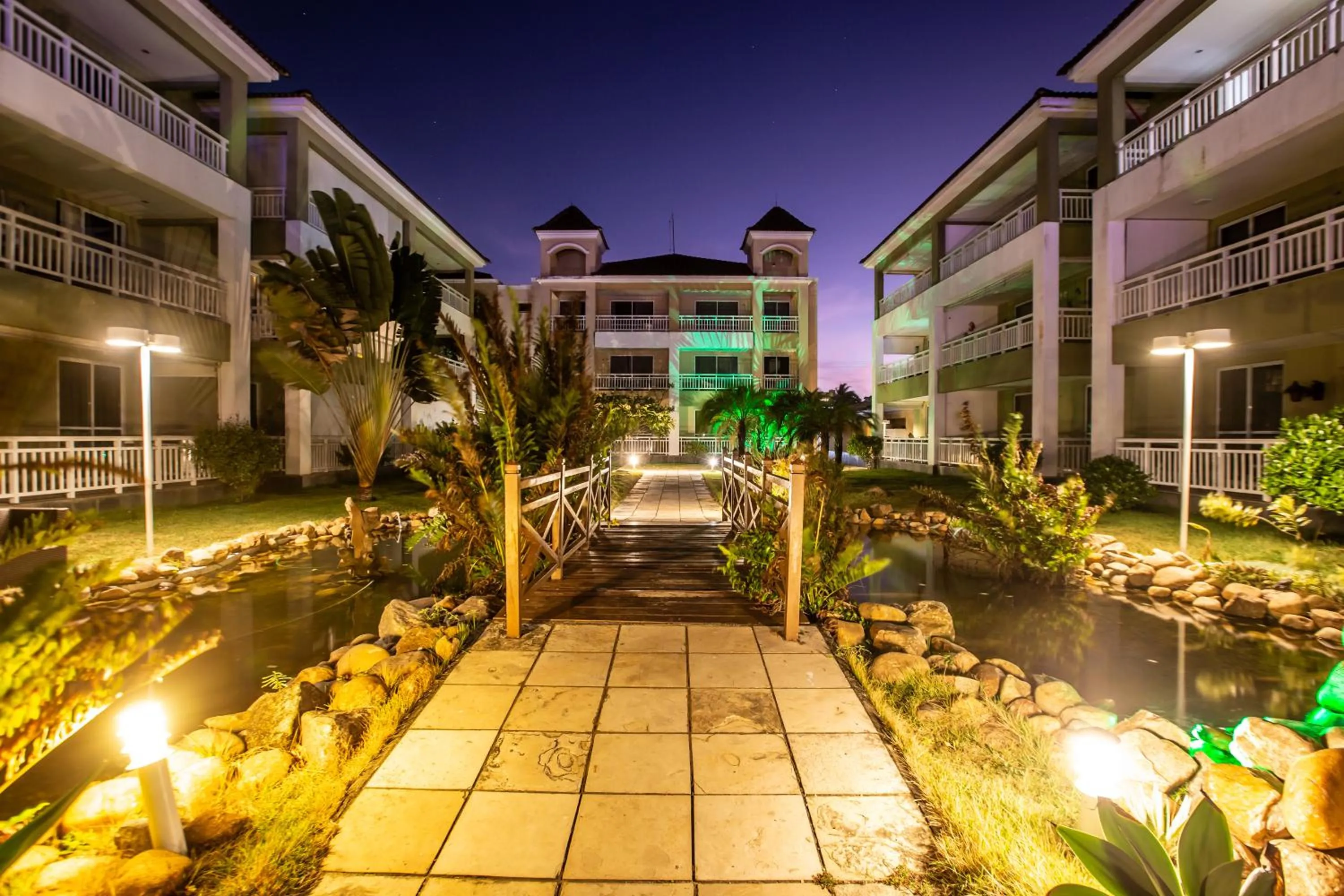 Garden view in Atlantic Palace Family inn