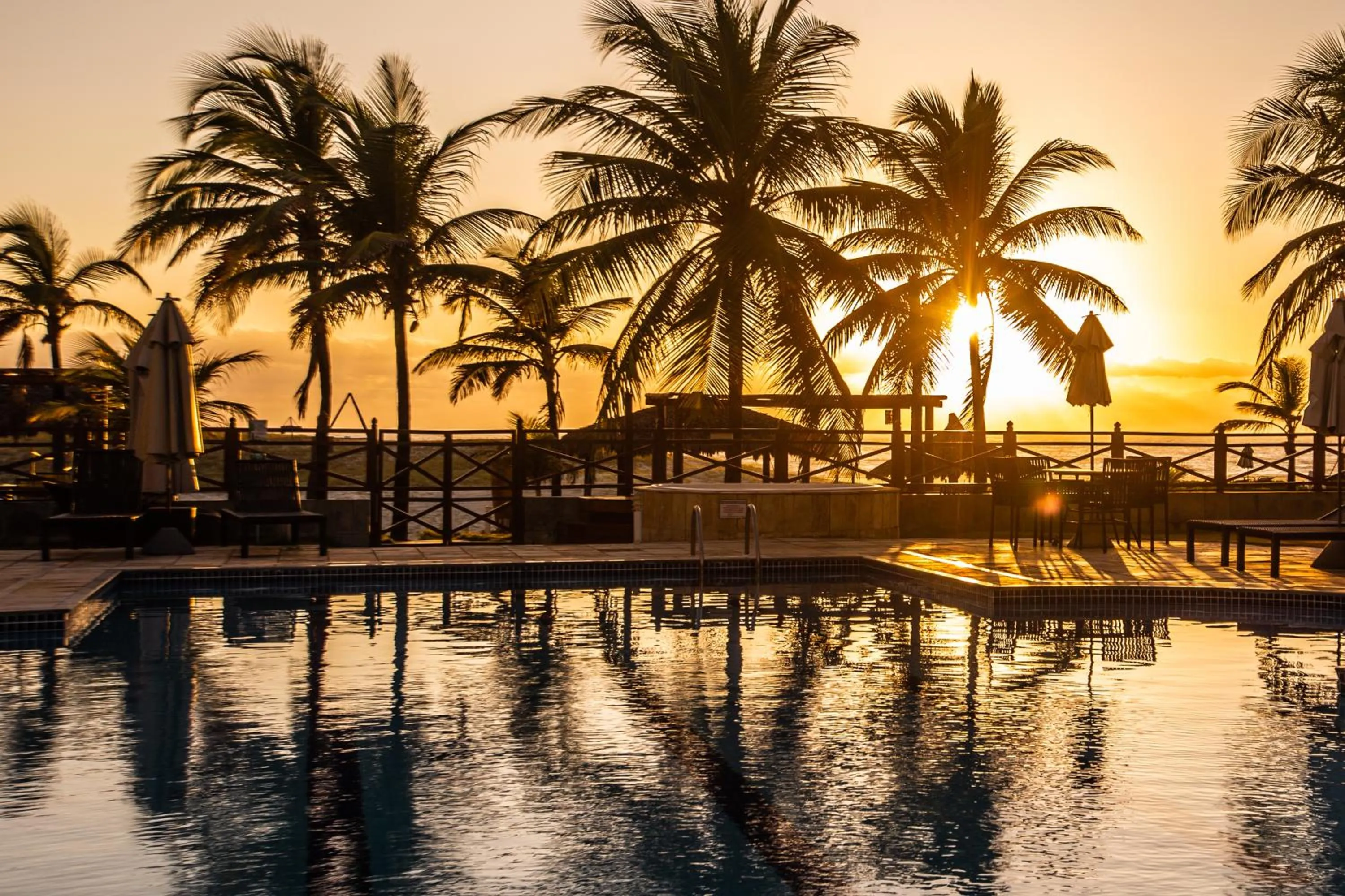 Pool view in Atlantic Palace Family inn