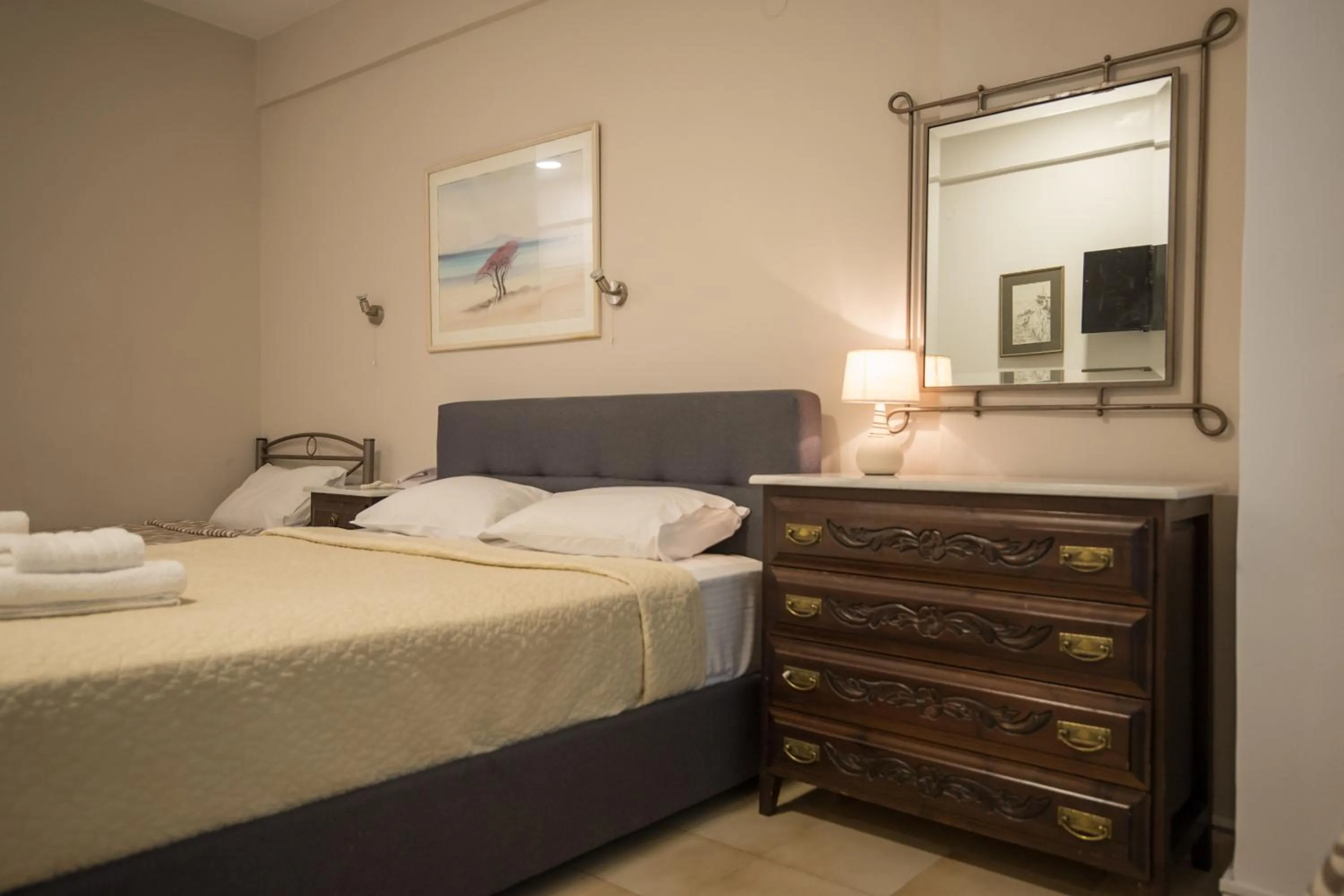 Bed in Hotel Pegasos