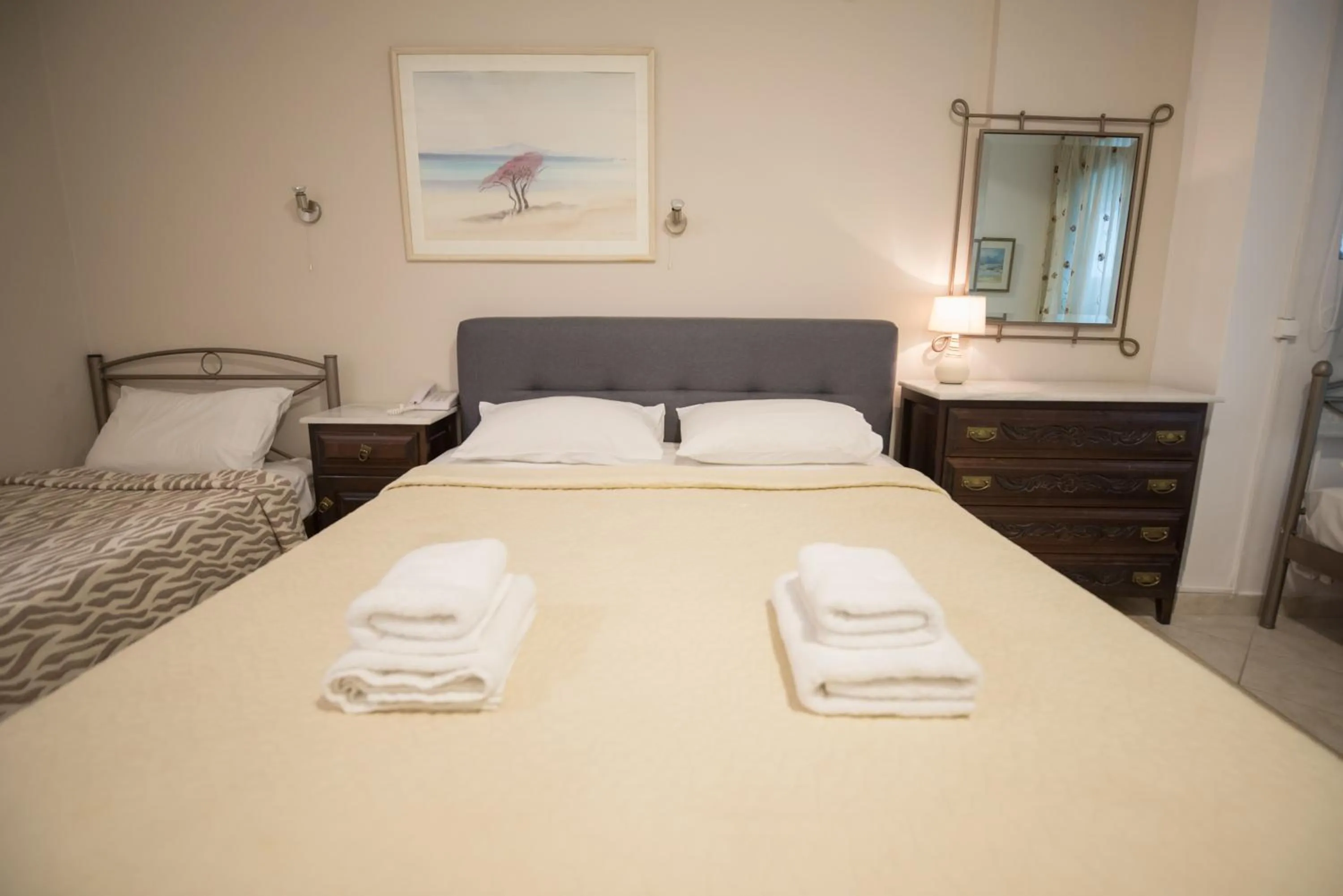 Bed in Hotel Pegasos