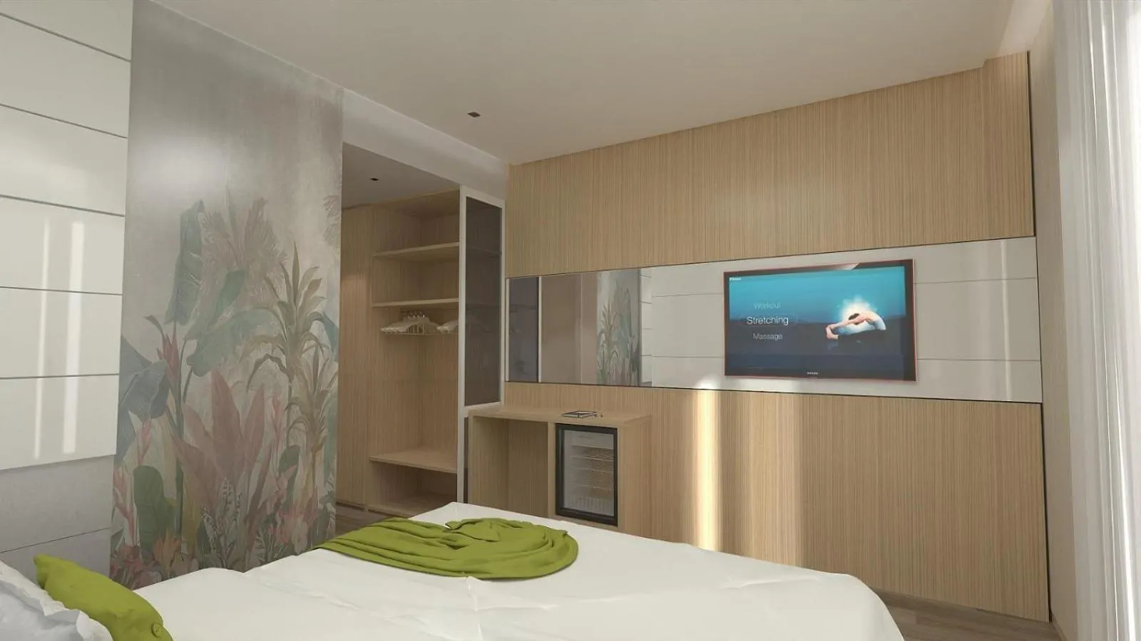 Bed in Hotel Cesare Augustus