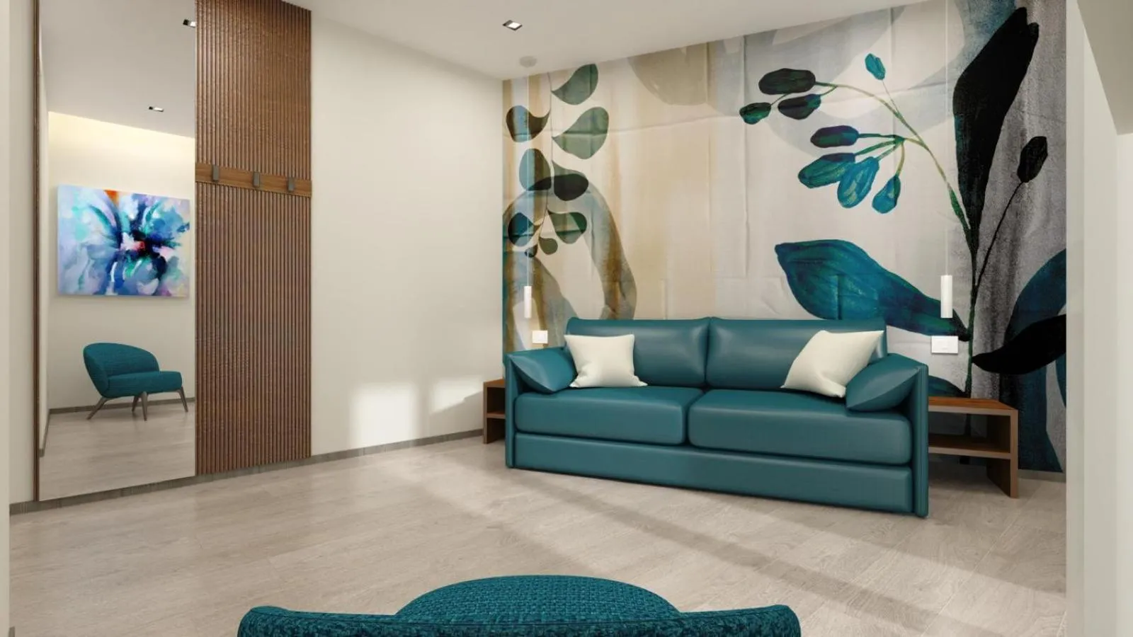 Bed in Hotel Cesare Augustus