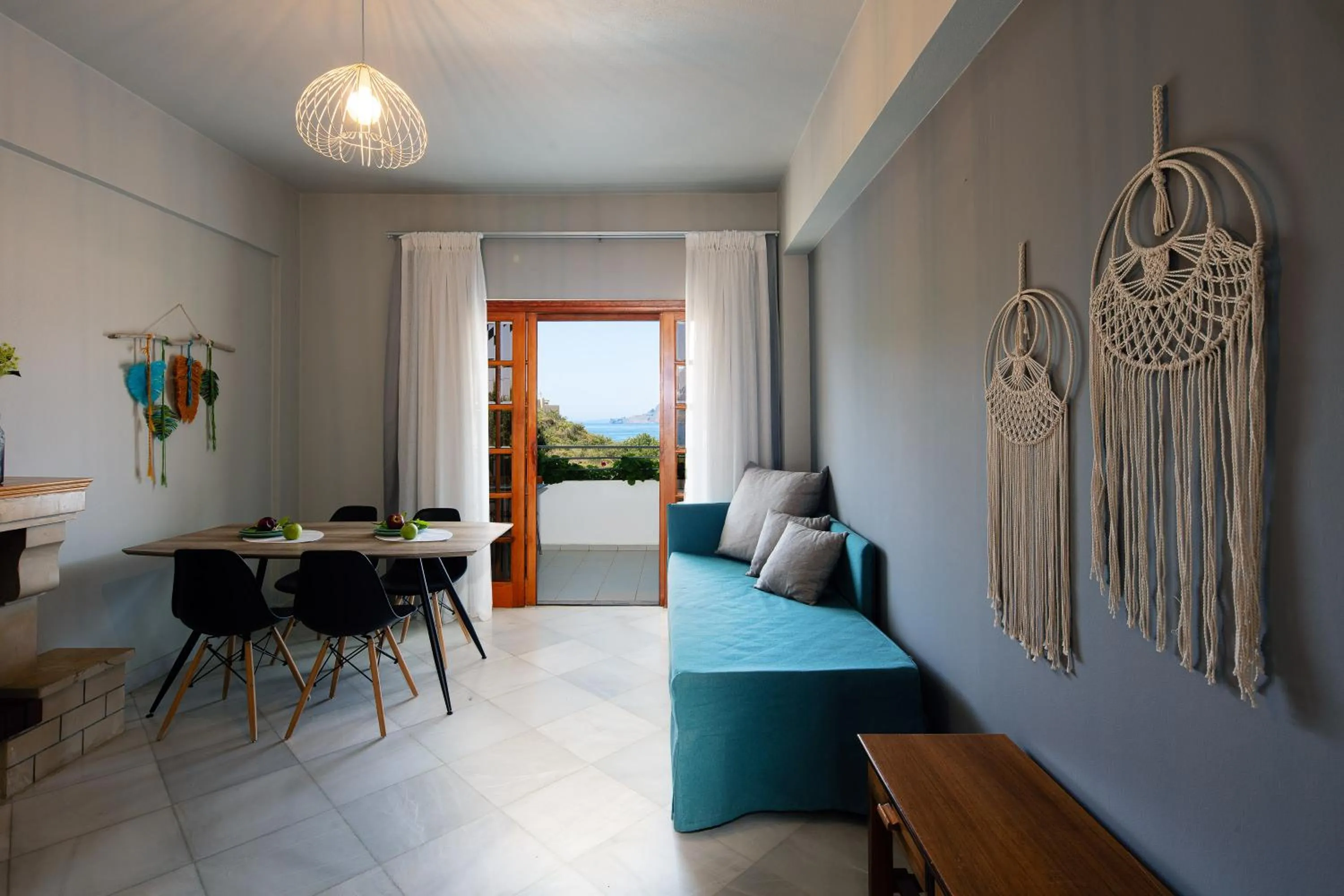 Seating area in Anthos Apartments