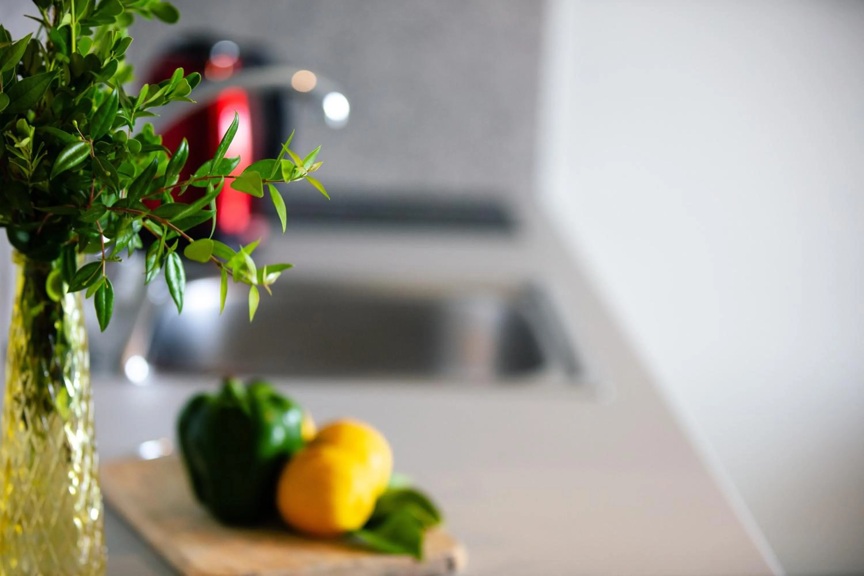 Kitchen or kitchenette in Anthos Apartments