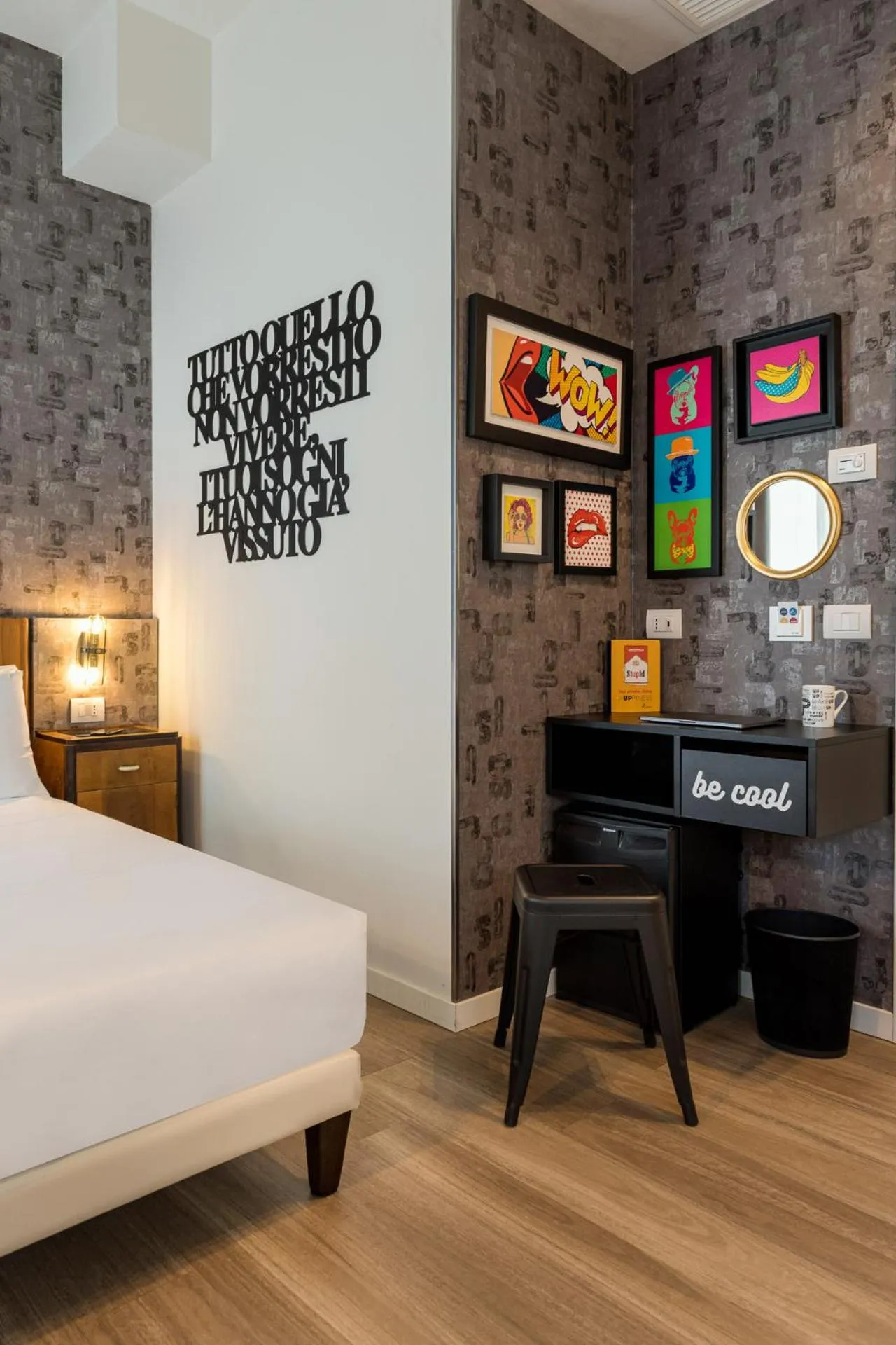 Decorative detail, Bed in Up Hotel