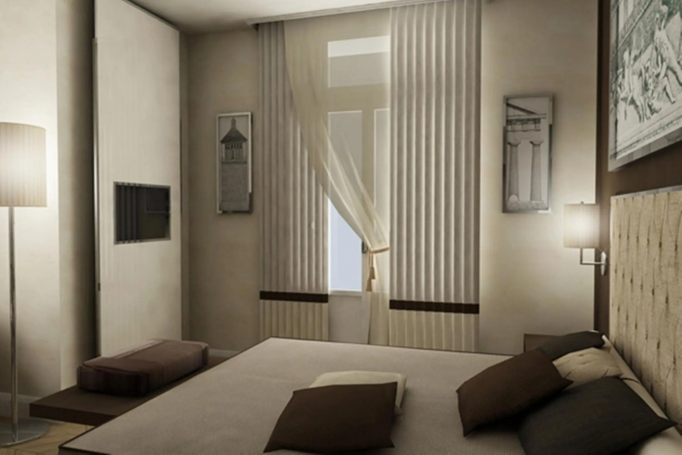 Bed in Menelaion Hotel