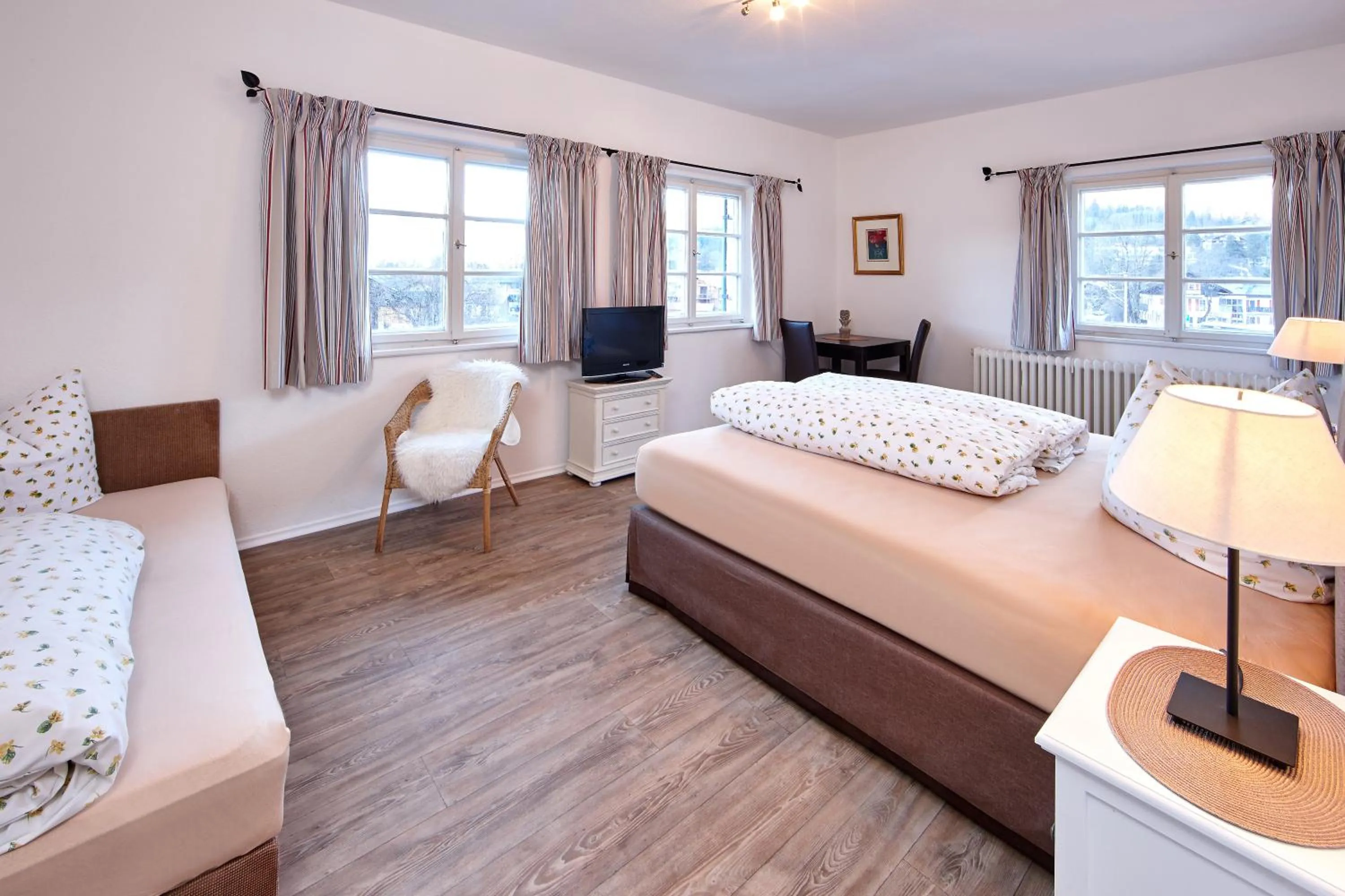 Photo of the whole room, Bed in Olympiahaus