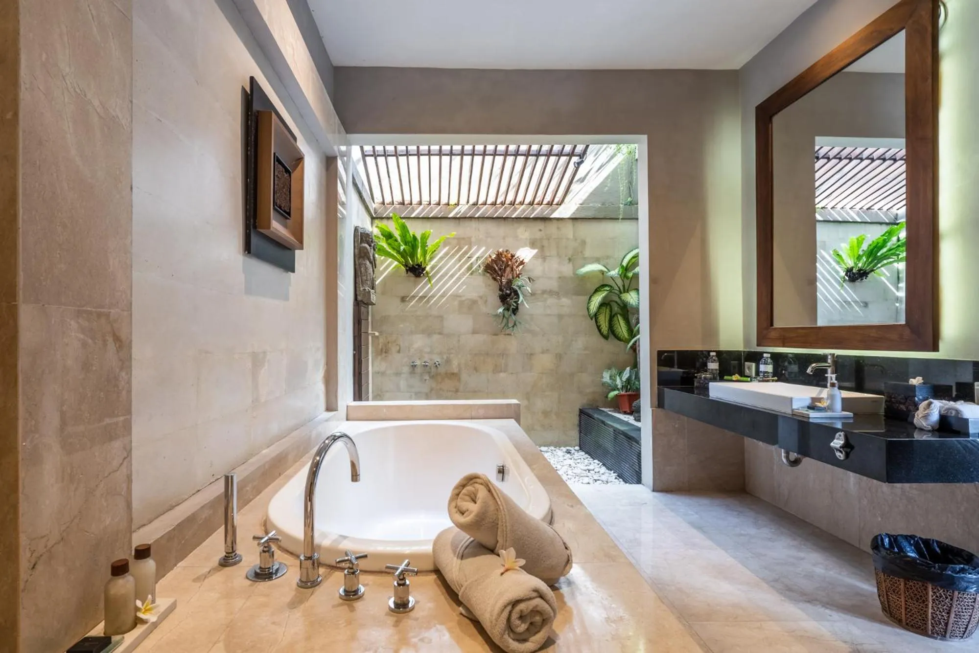 Shower in The Akasha Seminyak Bali Luxury Villas