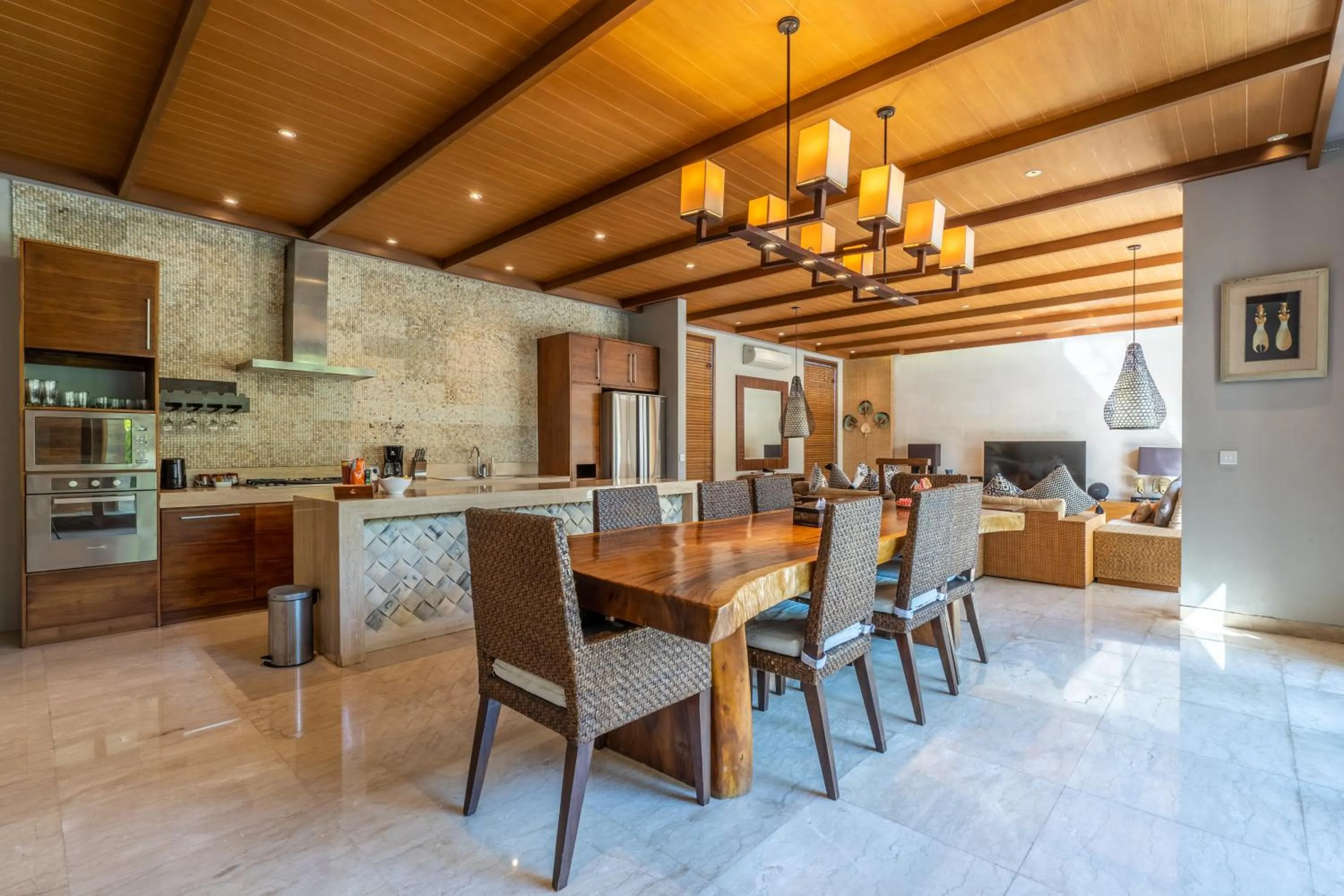 Dining area in The Akasha Seminyak Bali Luxury Villas