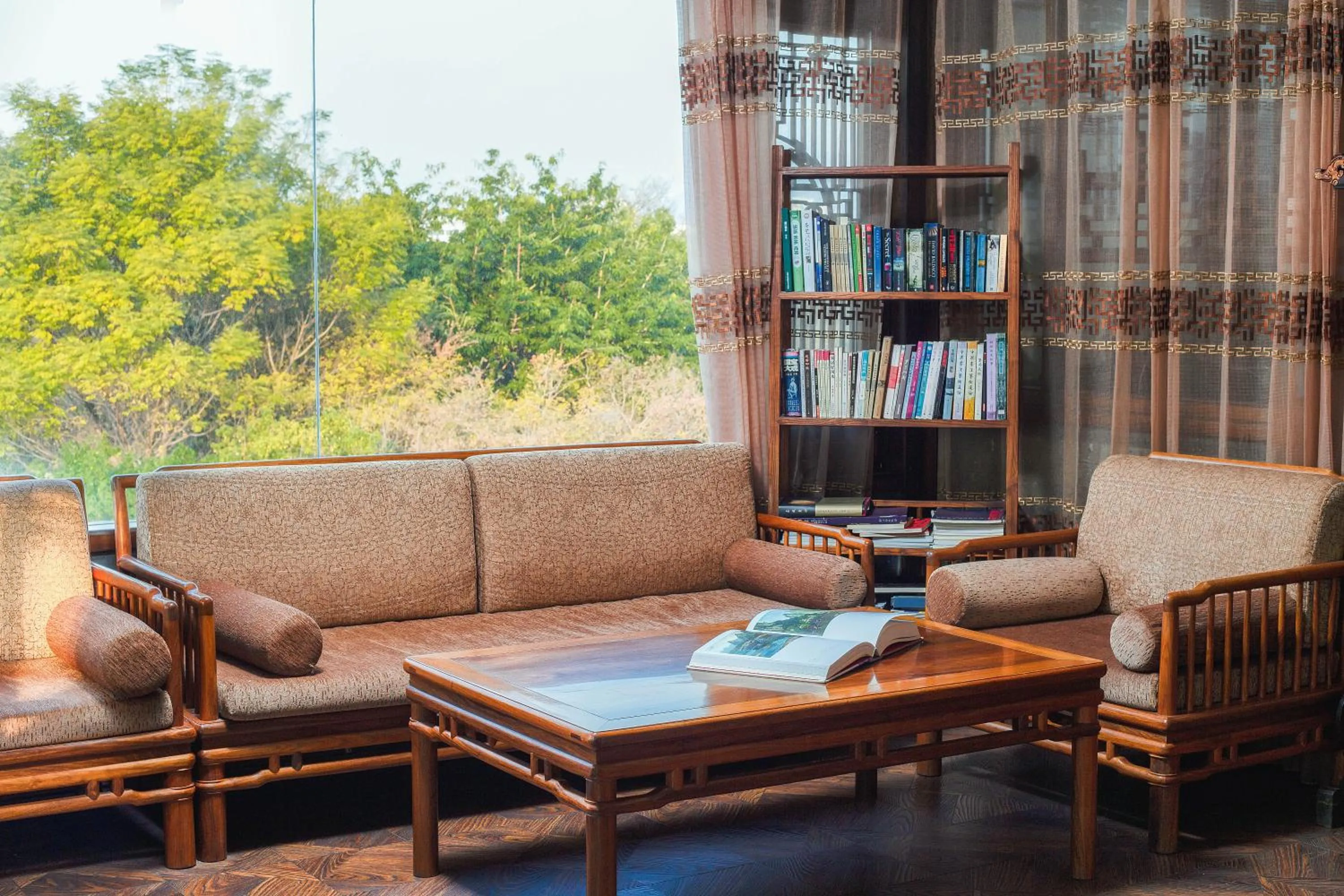 Seating area in Aroma Tea House