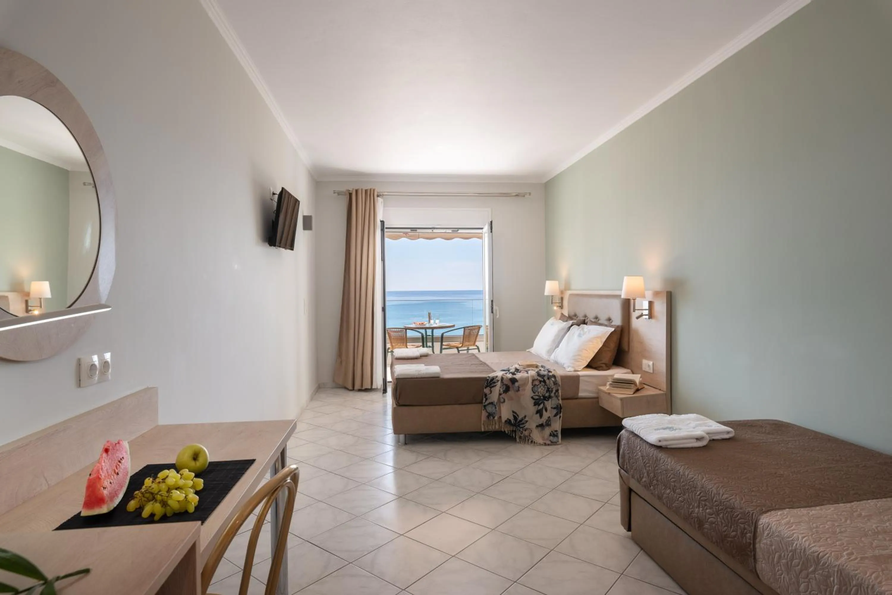 Bed in Hotel Dimitra