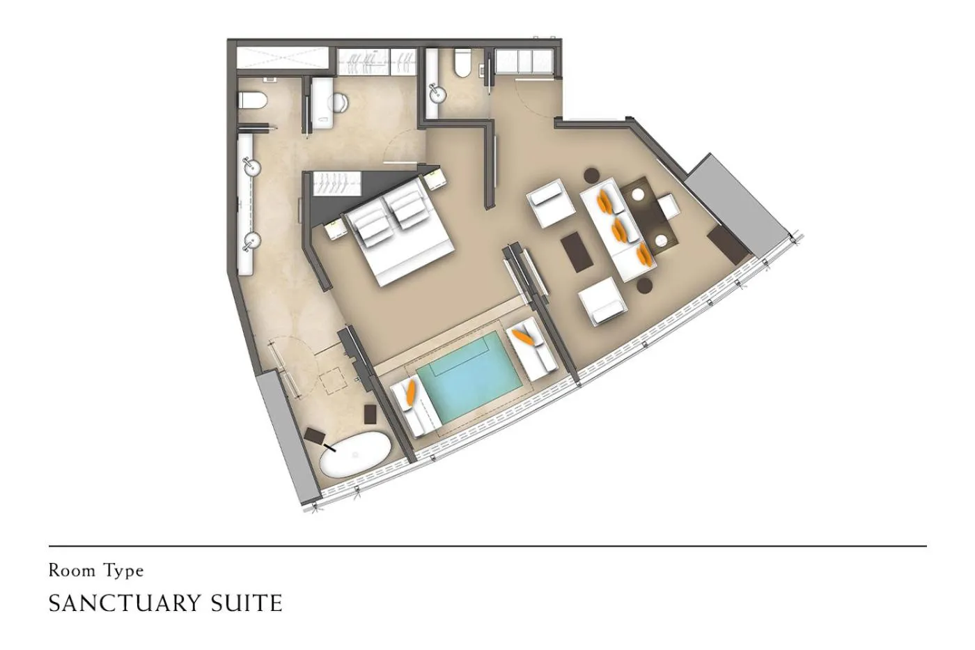 Floor plan in Banyan Tree Kuala Lumpur