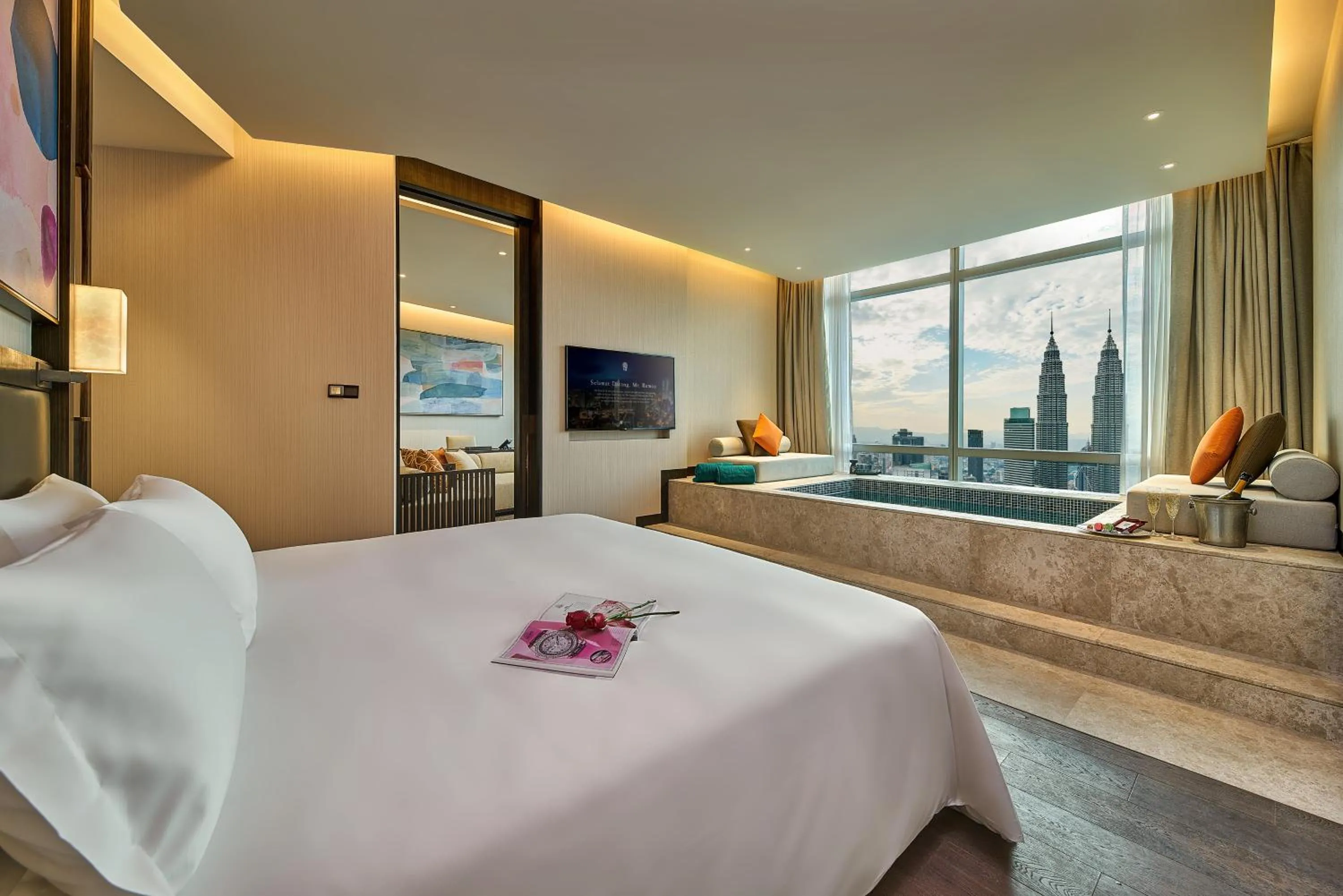 Shower, Bed in Banyan Tree Kuala Lumpur