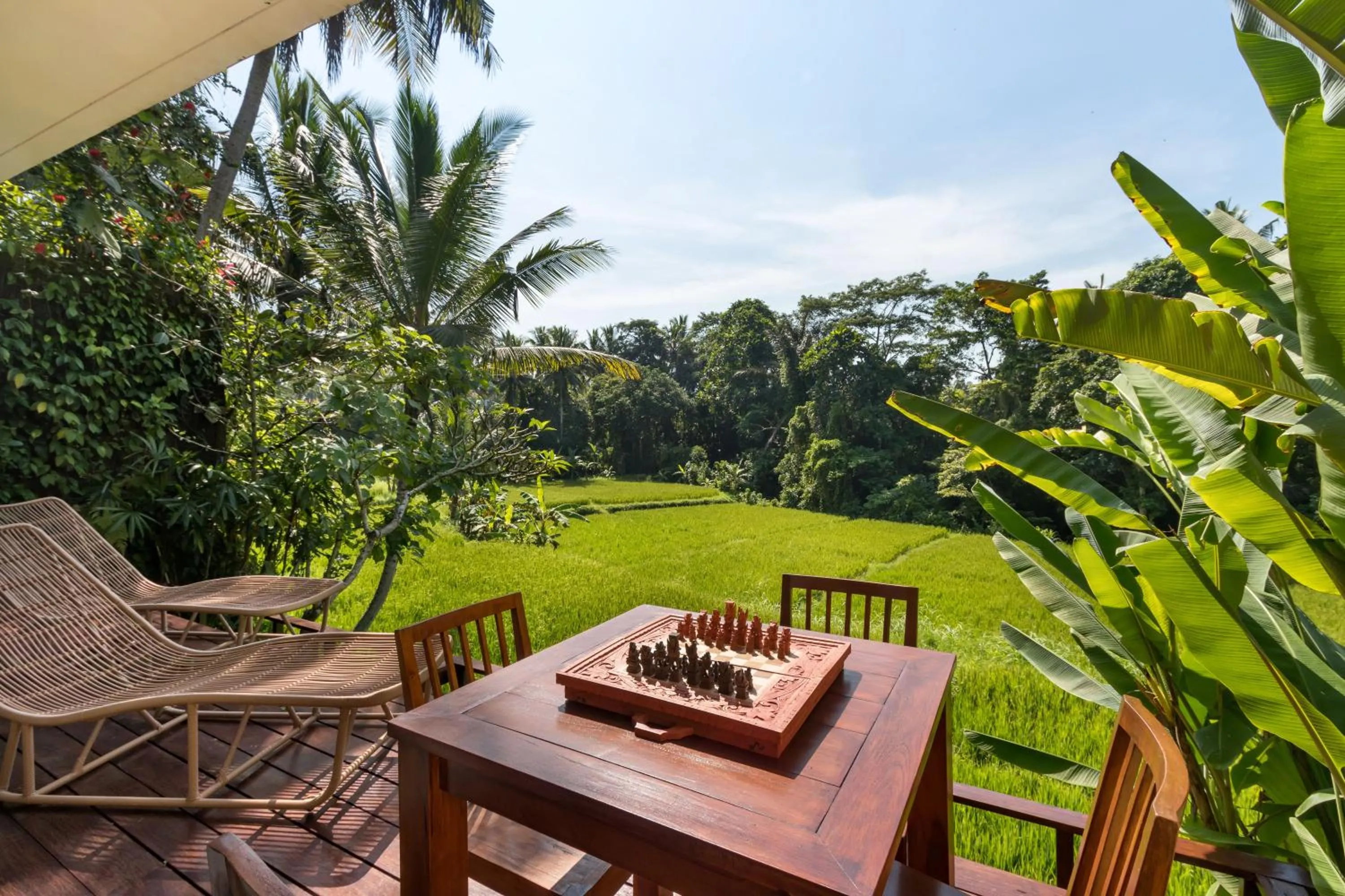 Seating area in Ubud Green Resort Villas Powered by Archipelago