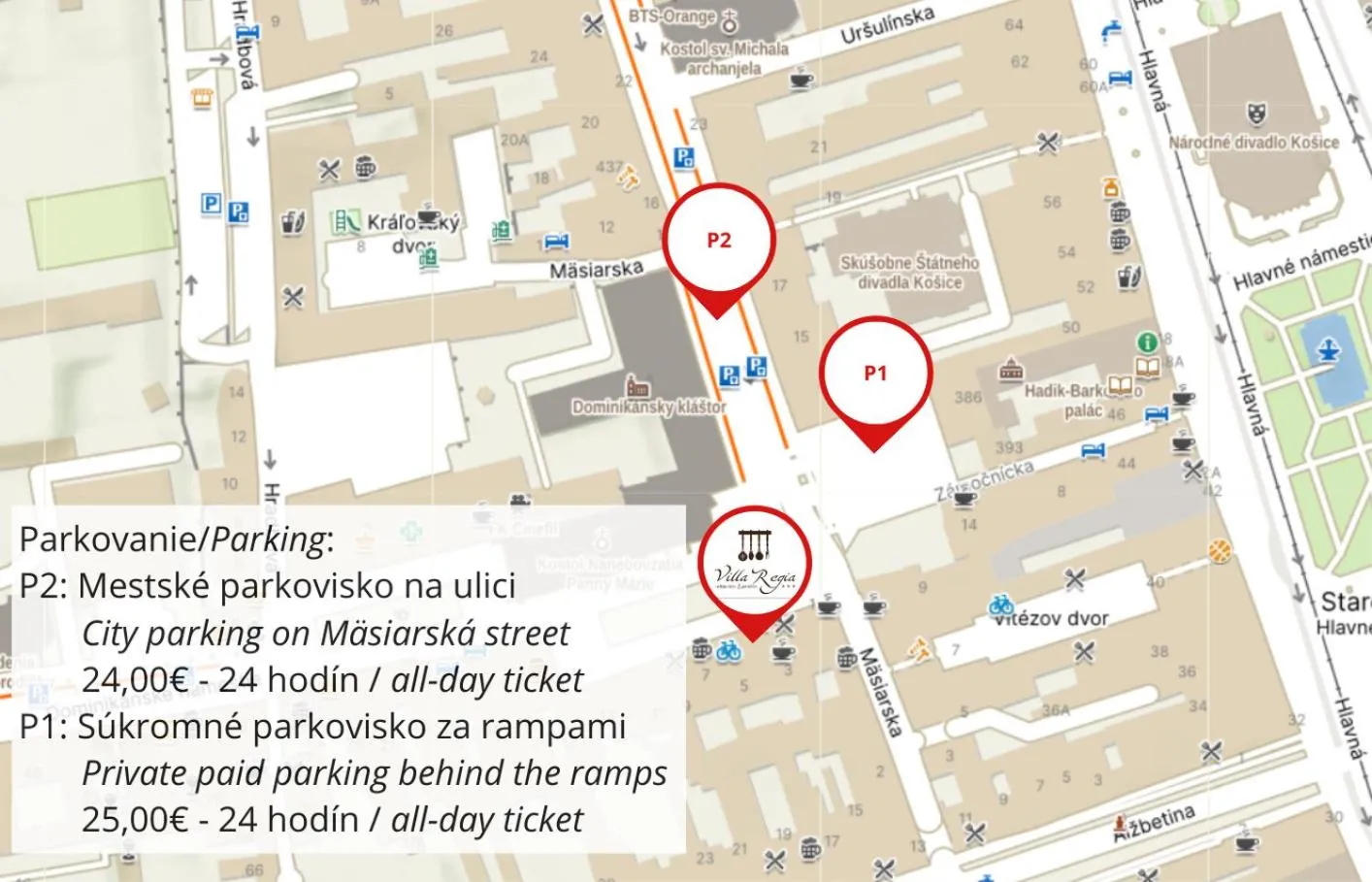 Parking in Villa Regia