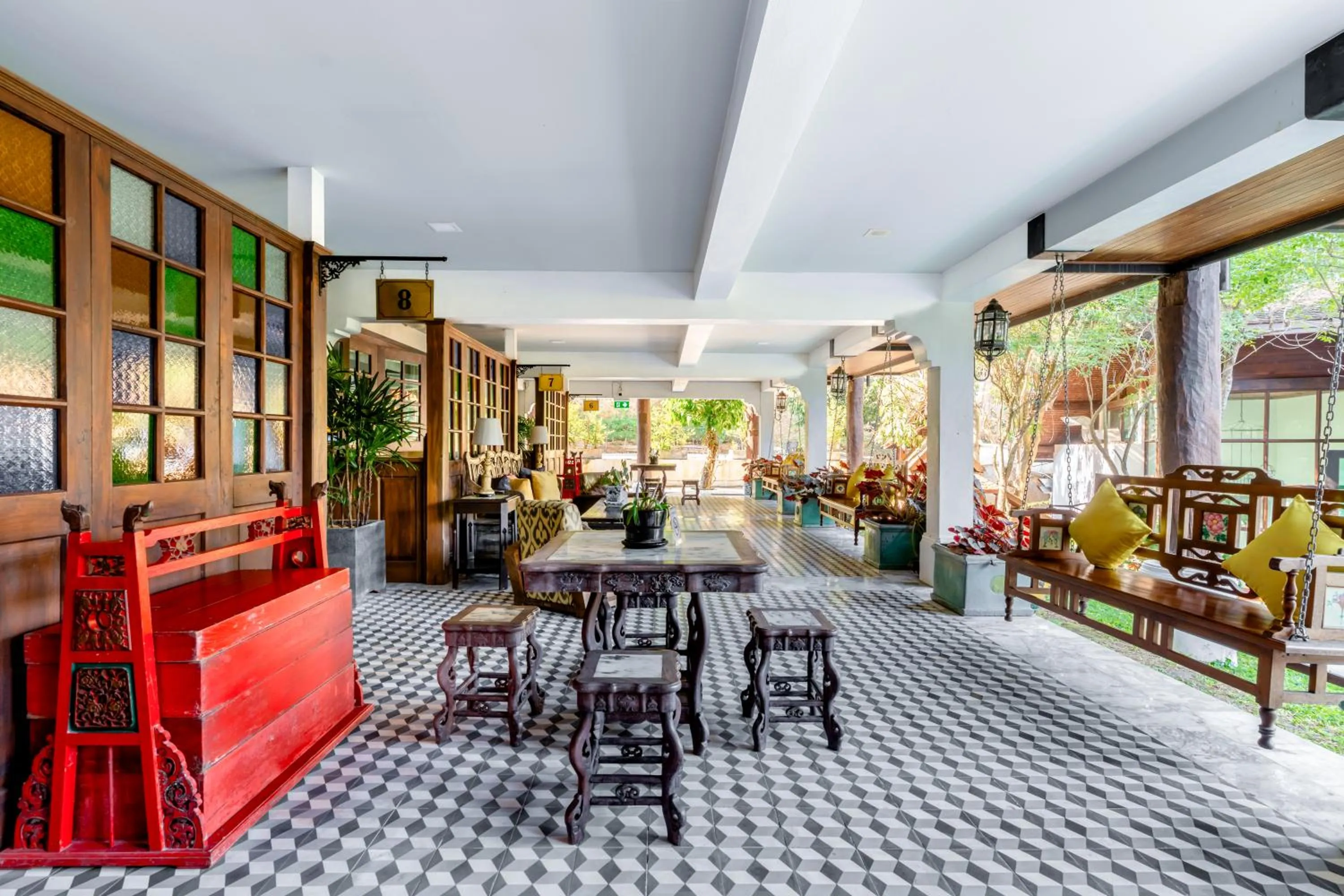 Seating area in Chantra Khiri Chalet Chiang Mai