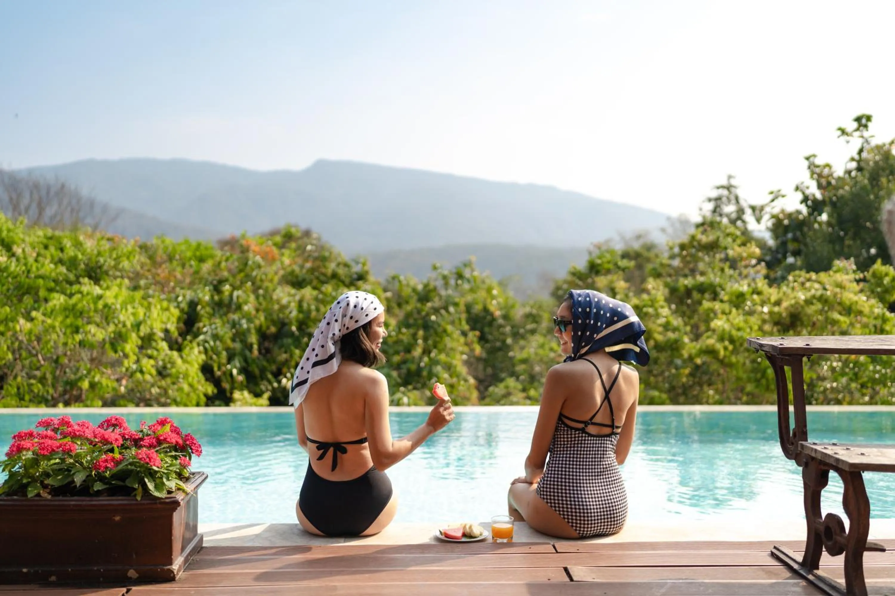 Pool view in Chantra Khiri Chalet Chiang Mai