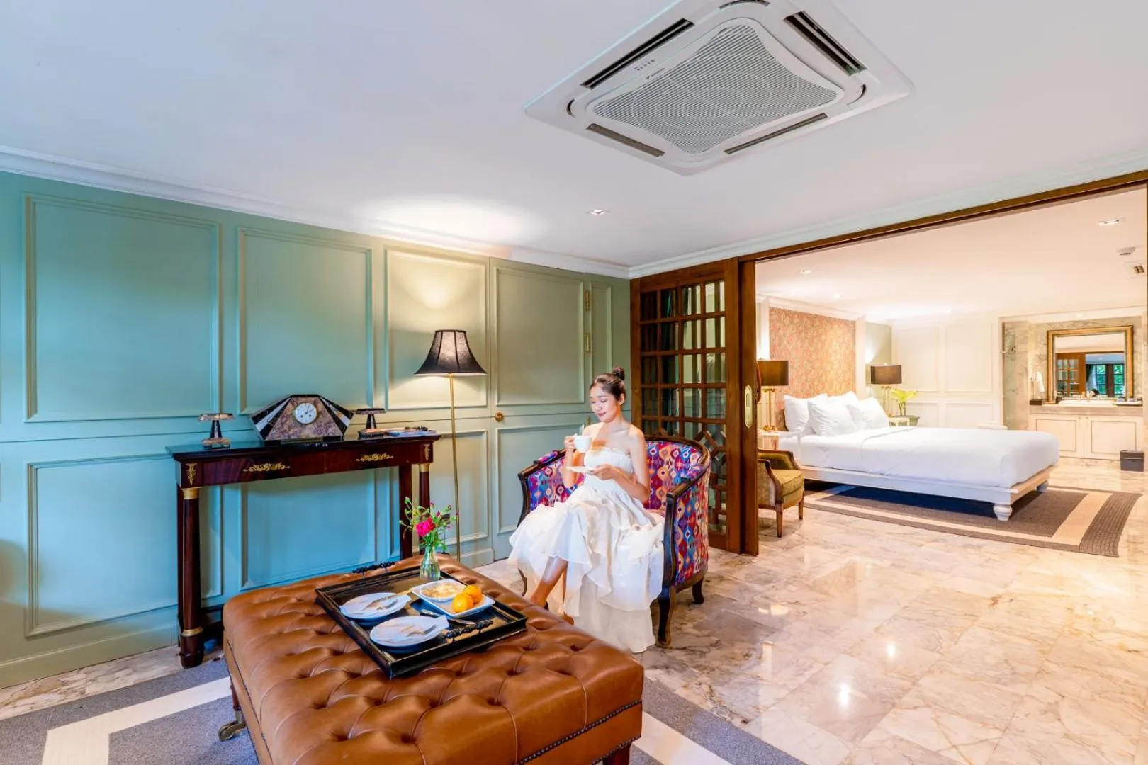 Living room, Bed in Chantra Khiri Chalet Chiang Mai