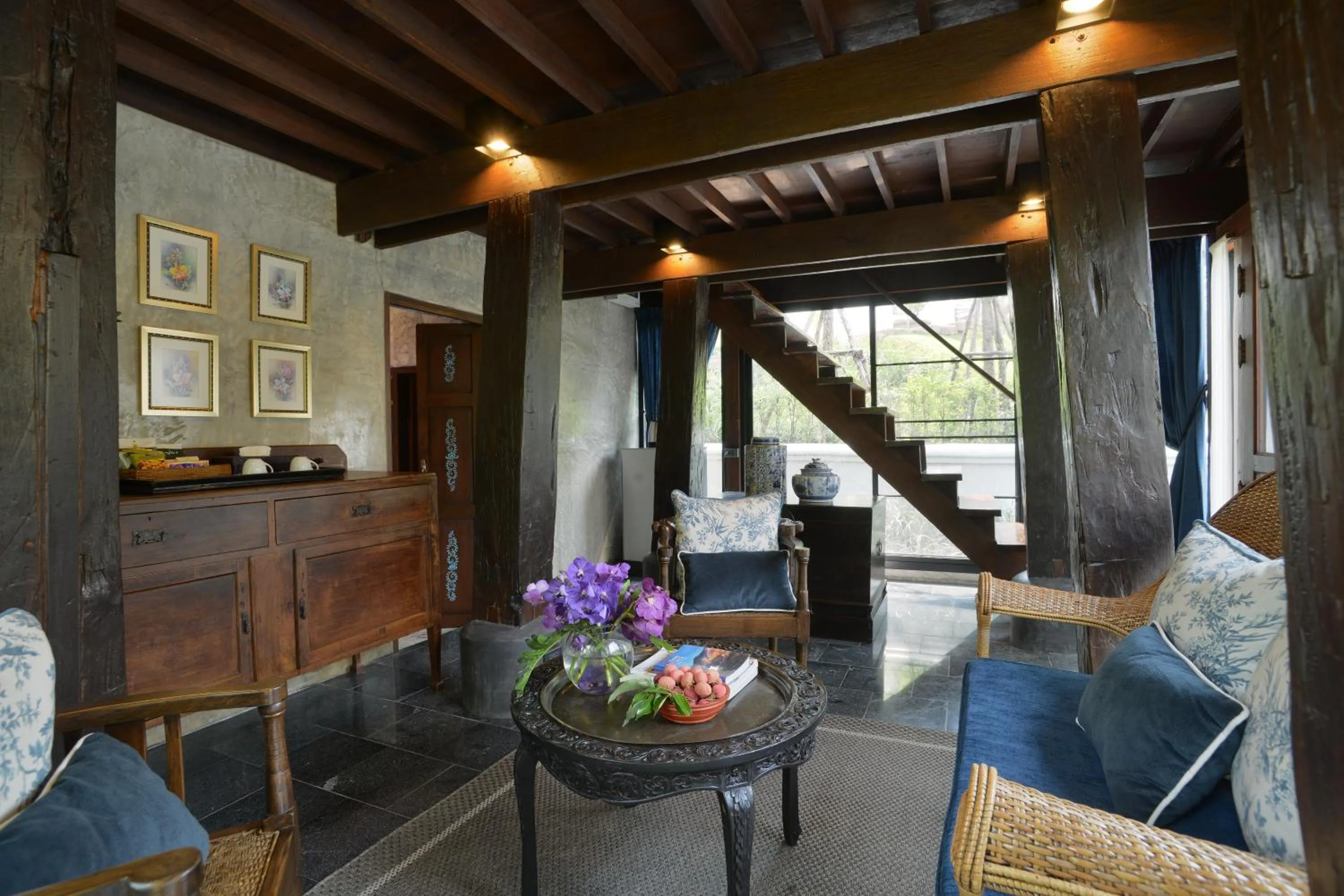 Seating area in Chantra Khiri Chalet Chiang Mai