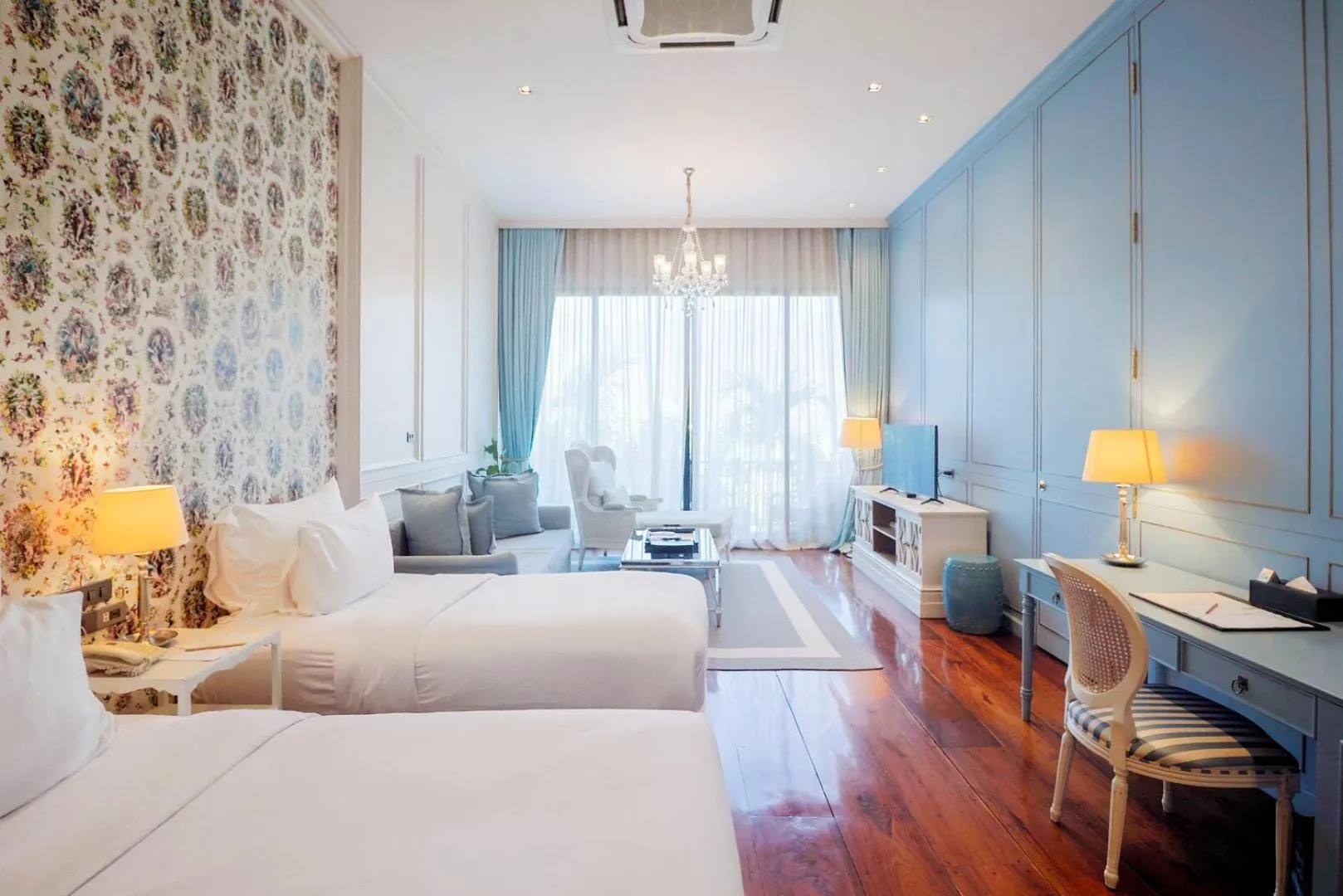 Bed in Chantra Khiri Chalet Chiang Mai