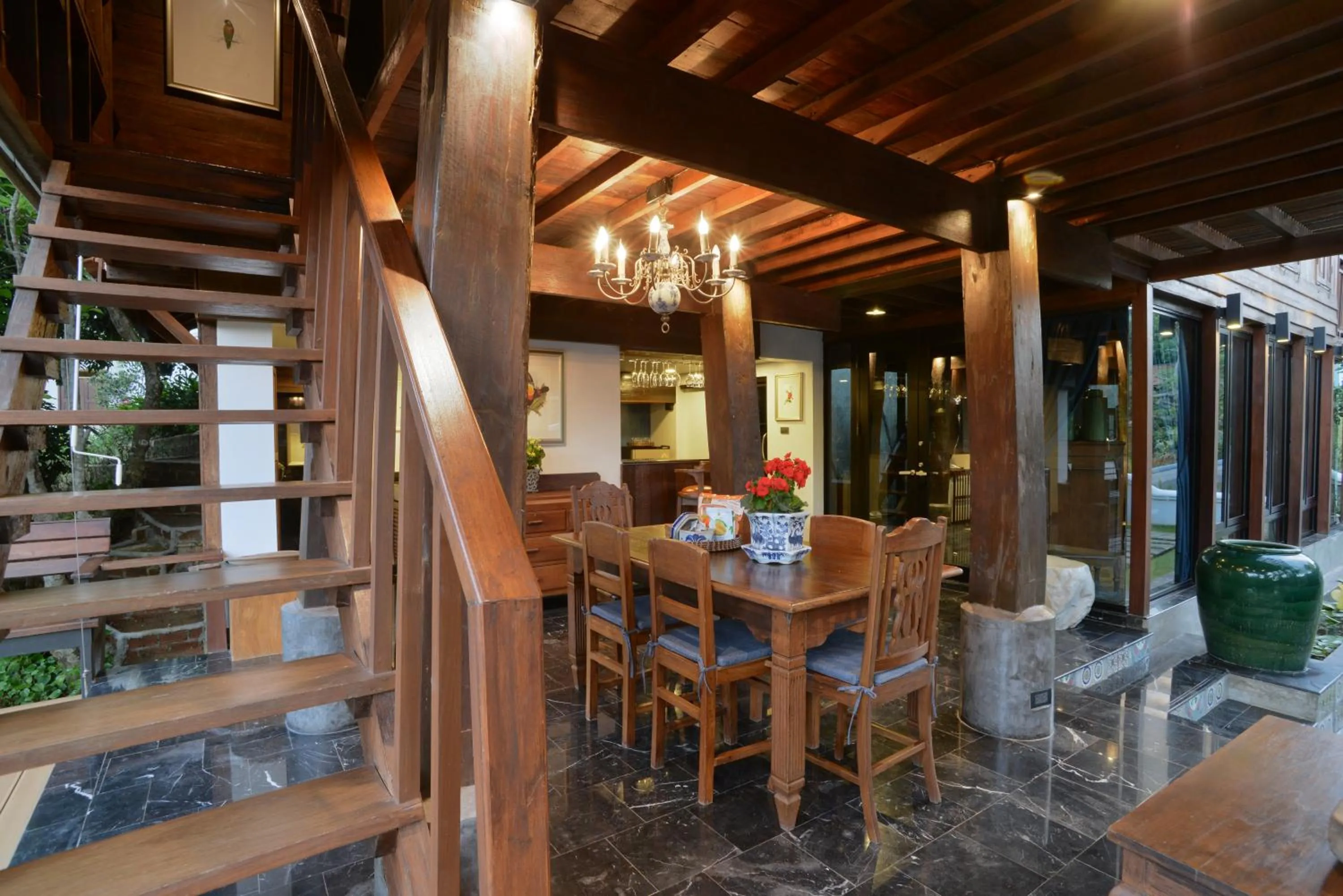 Seating area in Chantra Khiri Chalet Chiang Mai