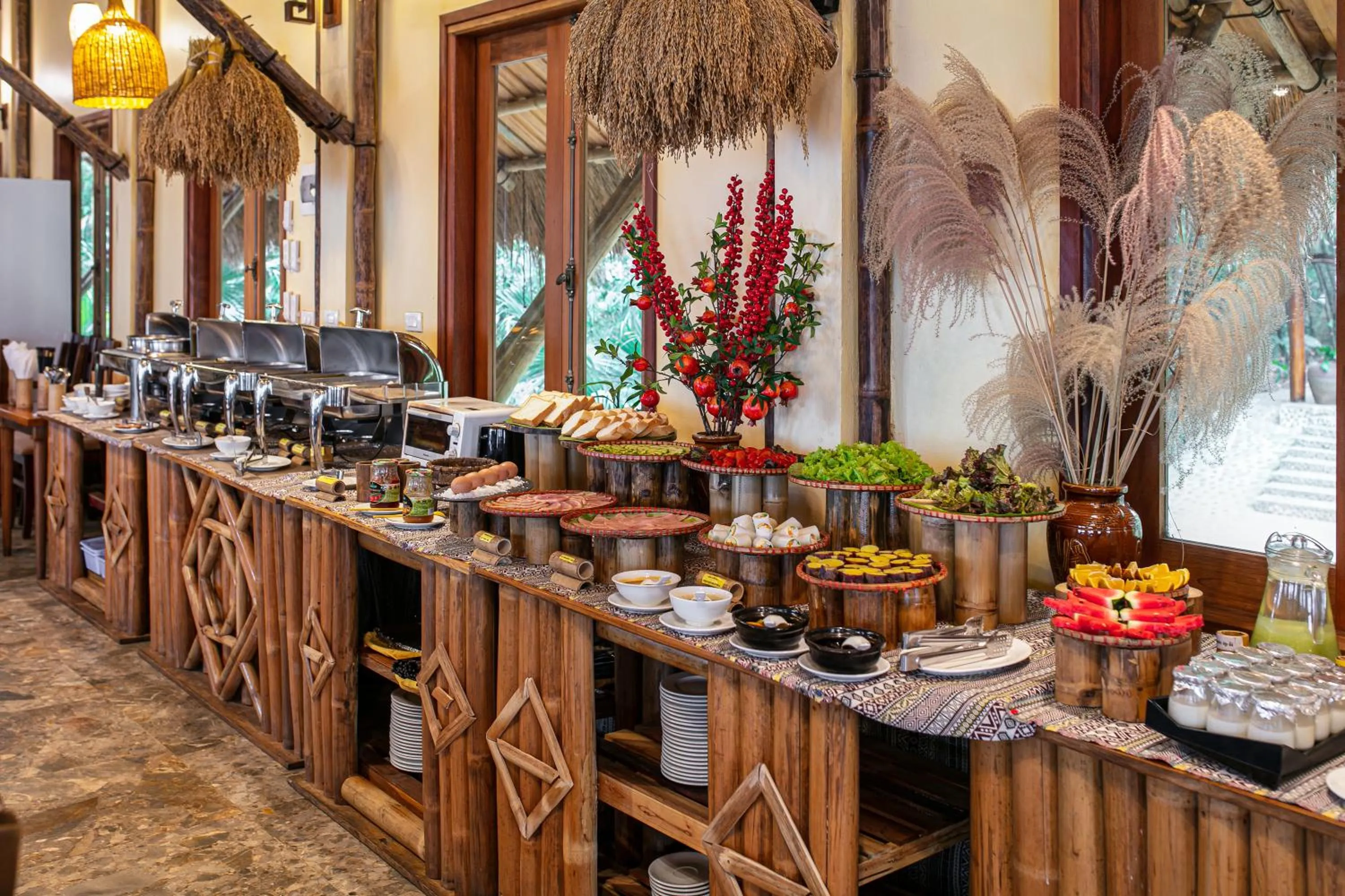 Breakfast in Mai Chau Hideaway Lake Resort