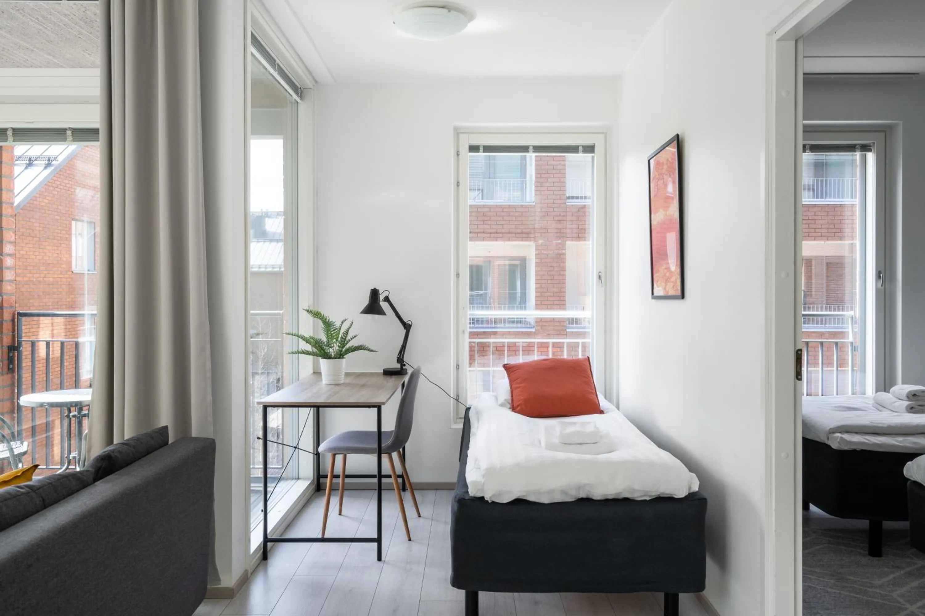 Bed in Hiisi Homes Espoo Center