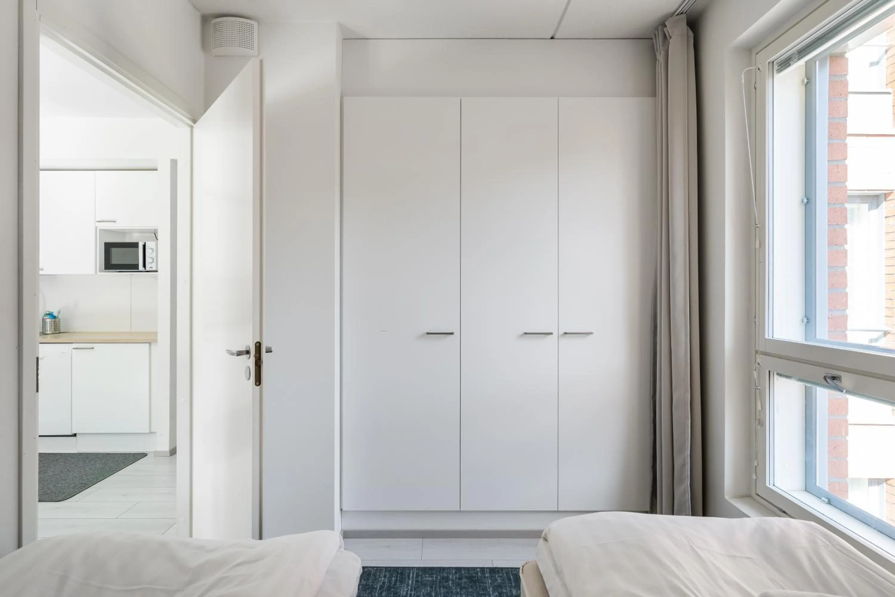wardrobe, Bed in Hiisi Homes Espoo Center