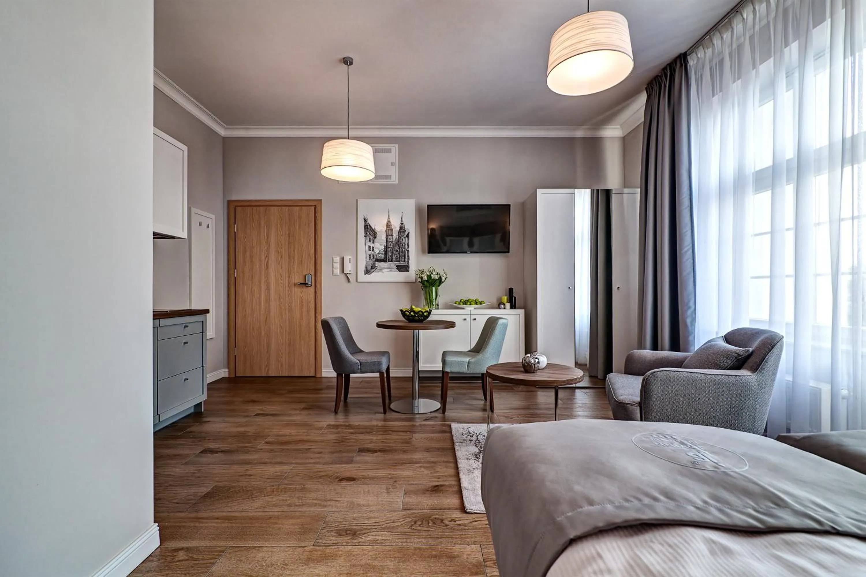 Kitchen or kitchenette in Joyinn Aparthotel