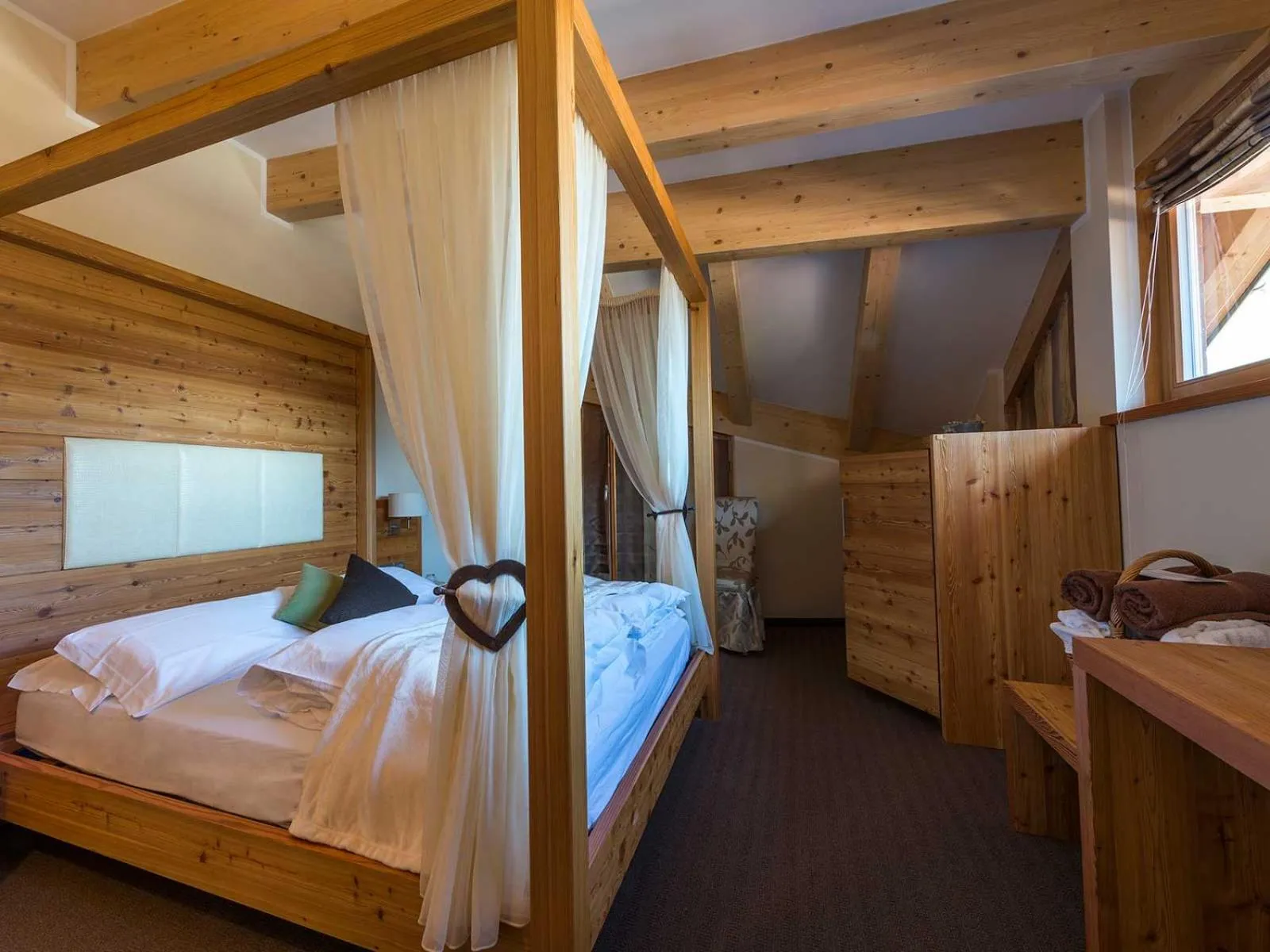 Bed in Bio Hotel Brusago Vital & Wellness