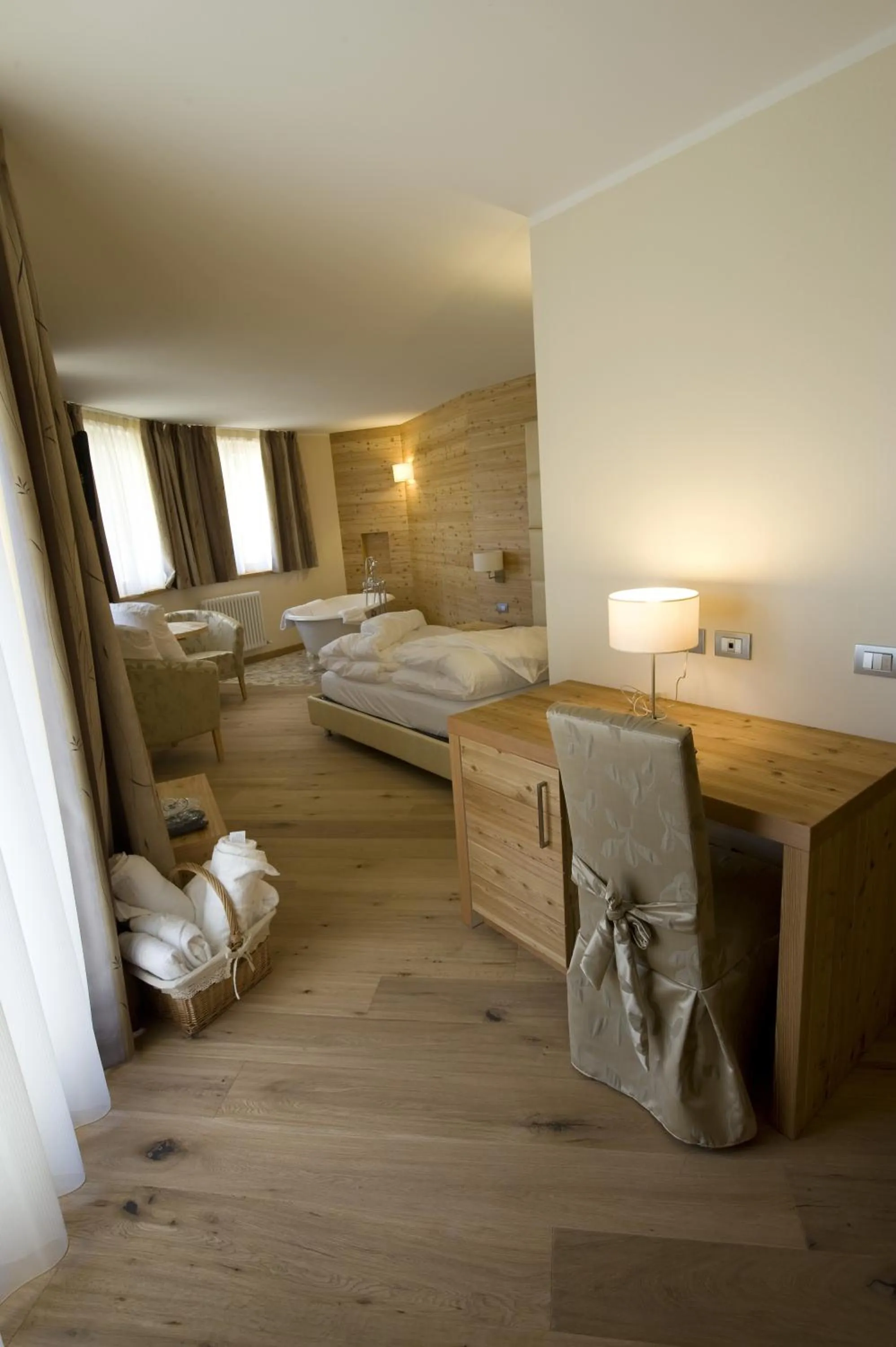 Bed in Bio Hotel Brusago Vital & Wellness