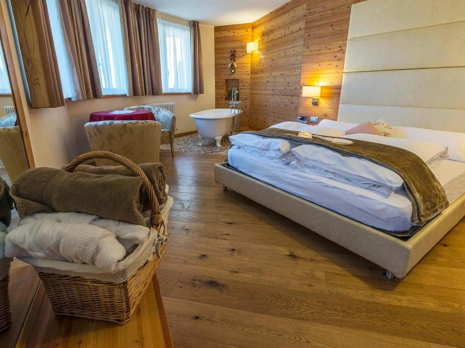 Bed in Bio Hotel Brusago Vital & Wellness