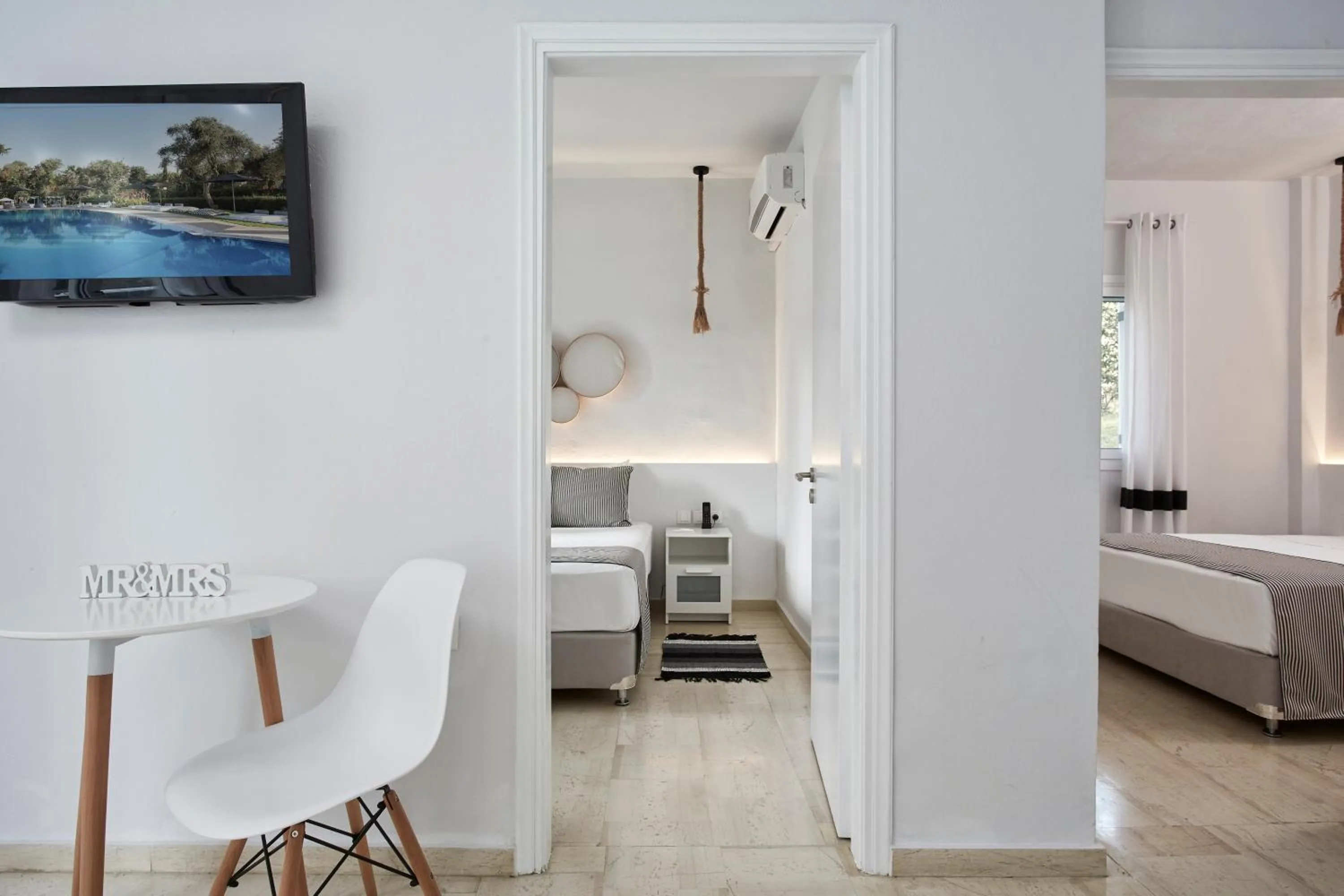 TV and multimedia, Bed in Mr and Mrs White Corfu Couples Retreat Adults Only