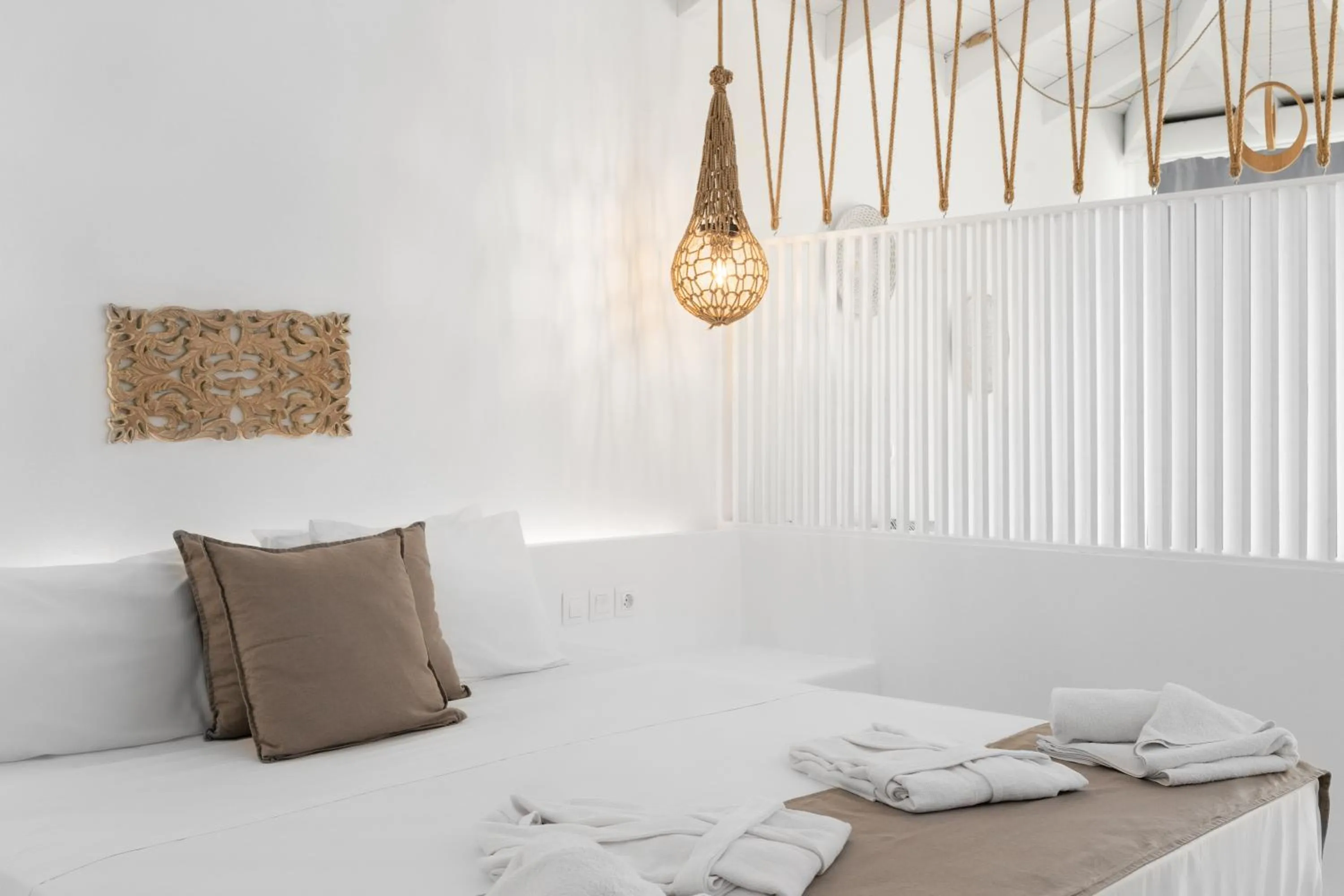 Bed in Mr and Mrs White Corfu Couples Retreat Adults Only